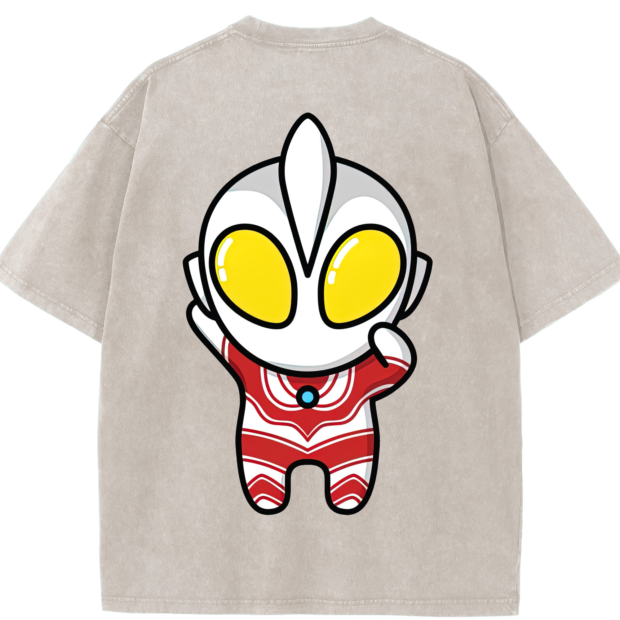 （画像用） ウルトラマン Ultraman 綿100% ヴィンテージ風 半袖Tシャツ（背面プリント）