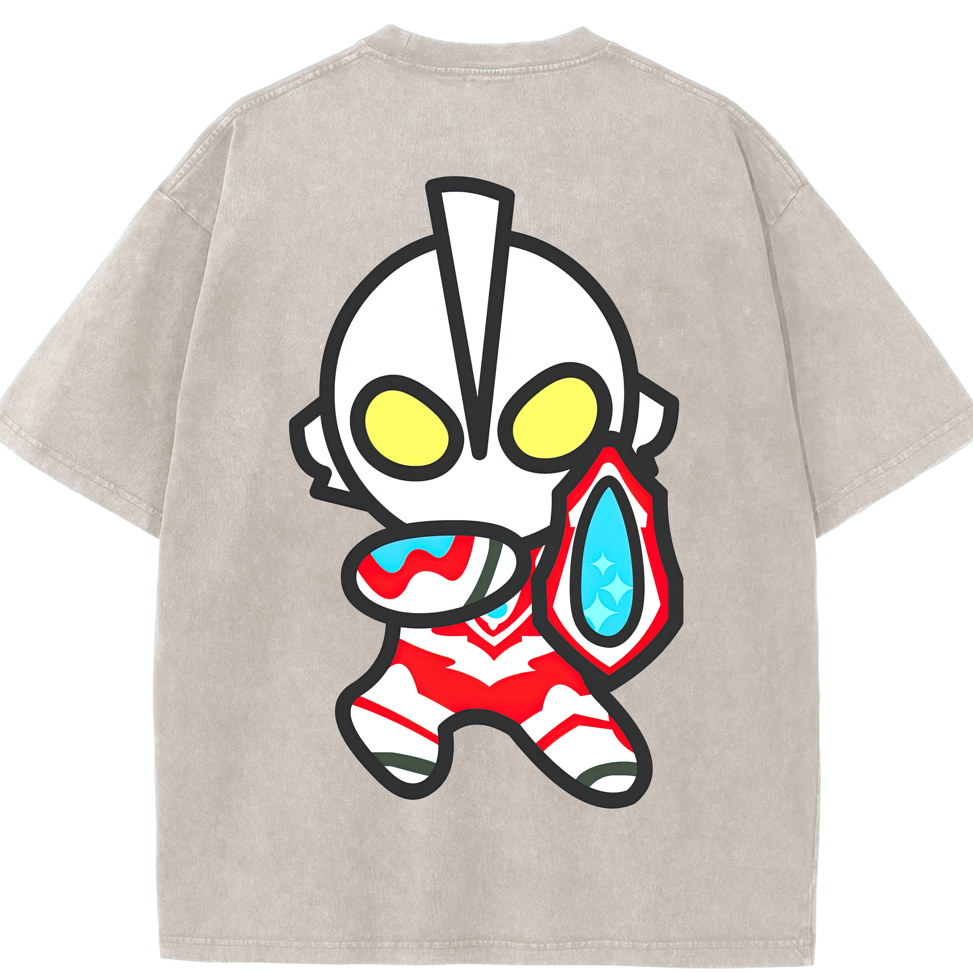 （画像用） ウルトラマン Ultraman 綿100% ヴィンテージ風 半袖Tシャツ（背面プリント）