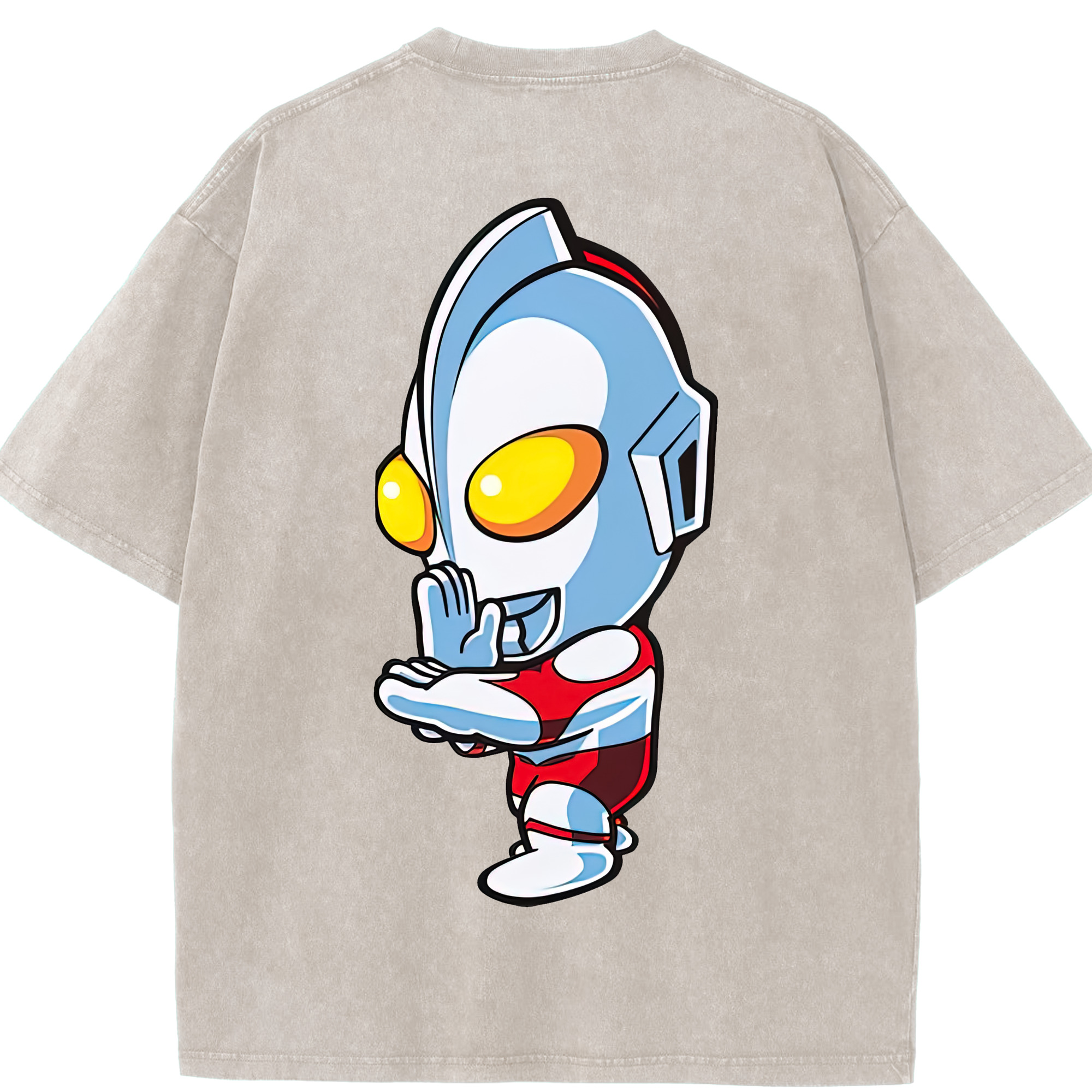 （画像用） ウルトラマン Ultraman 綿100% ヴィンテージ風 半袖Tシャツ（背面プリント）