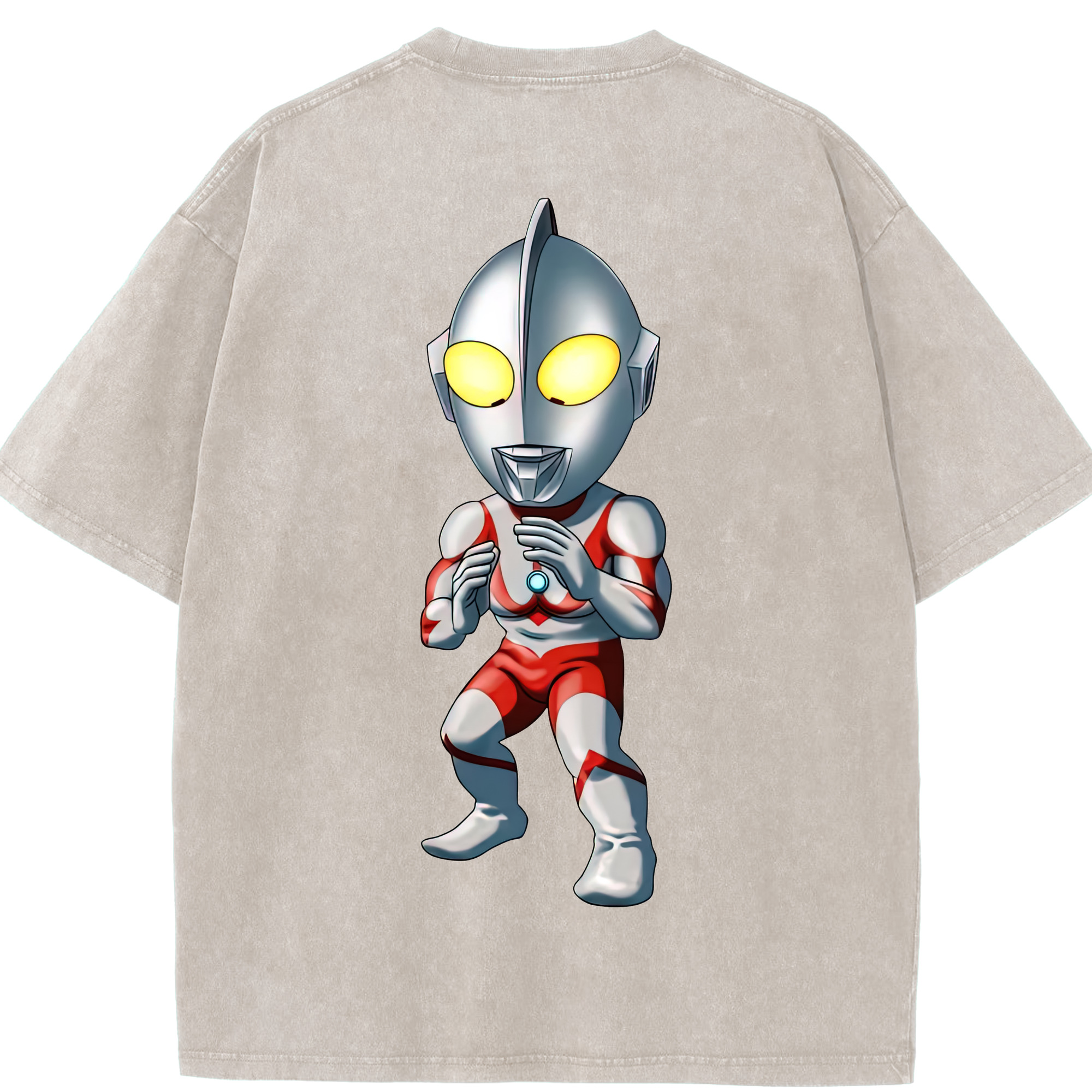 （画像用） ウルトラマン Ultraman 綿100% ヴィンテージ風 半袖Tシャツ（背面プリント）