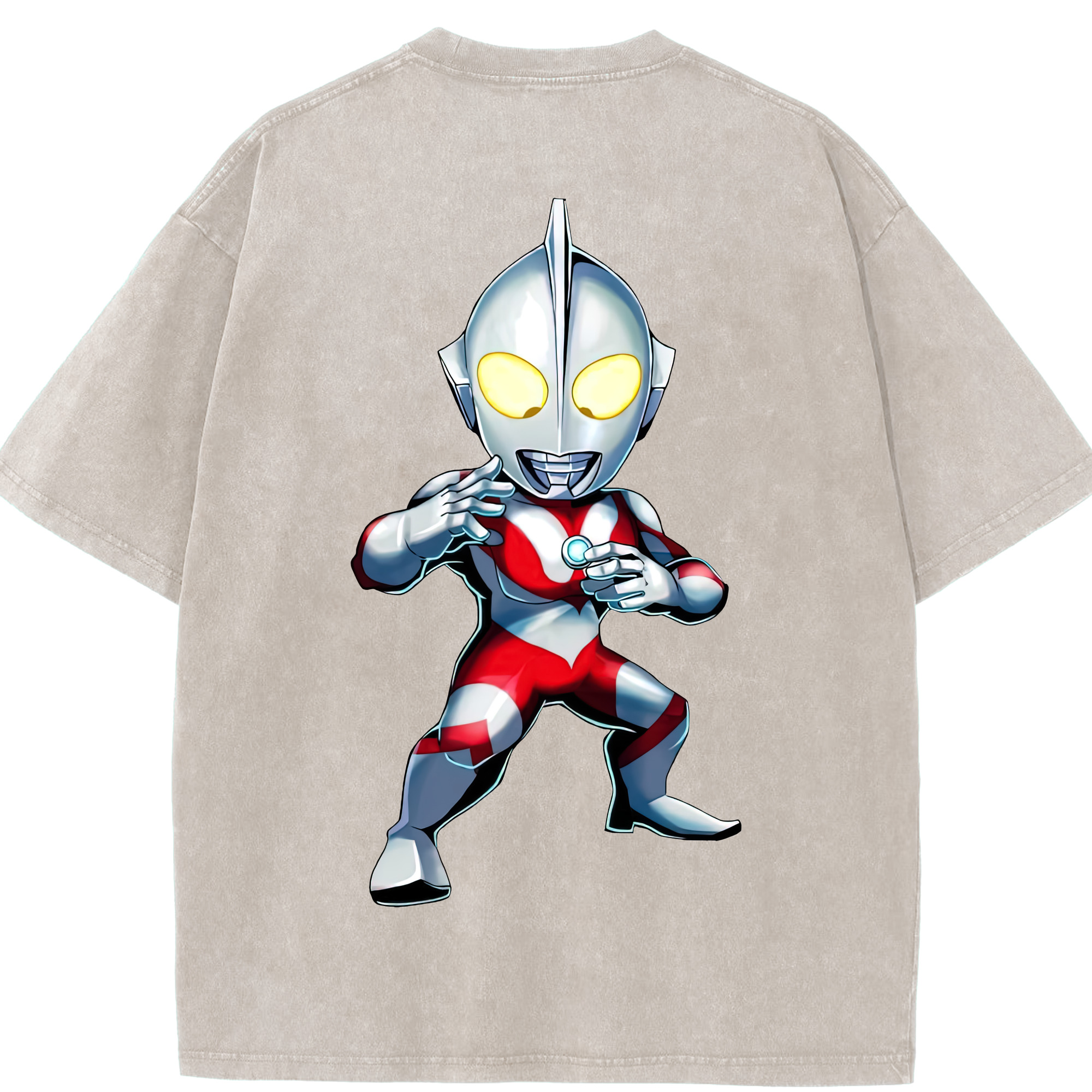 （画像用） ウルトラマン Ultraman 綿100% ヴィンテージ風 半袖Tシャツ（背面プリント）