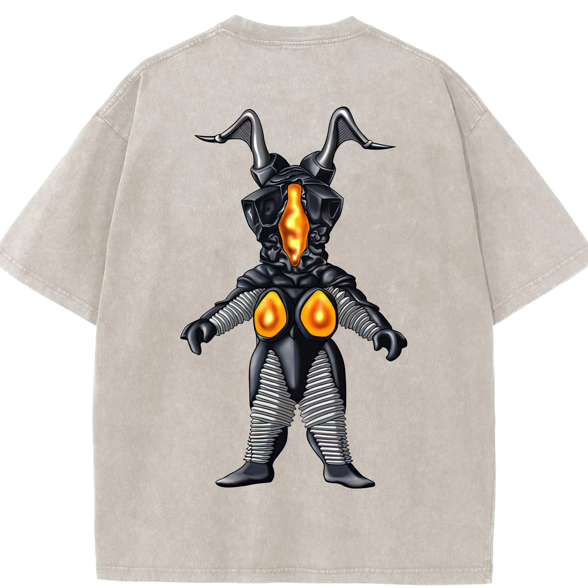 （画像用） ウルトラマン Ultraman 綿100% ヴィンテージ風 半袖Tシャツ（背面プリント）