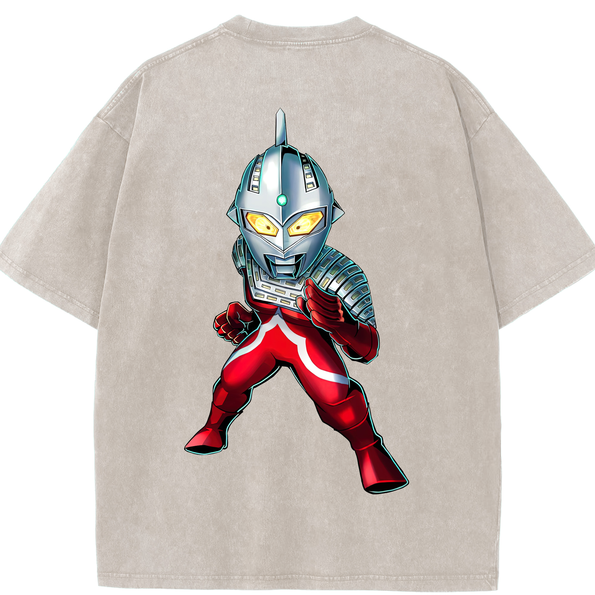（画像用） ウルトラマン Ultraman 綿100% ヴィンテージ風 半袖Tシャツ（背面プリント）