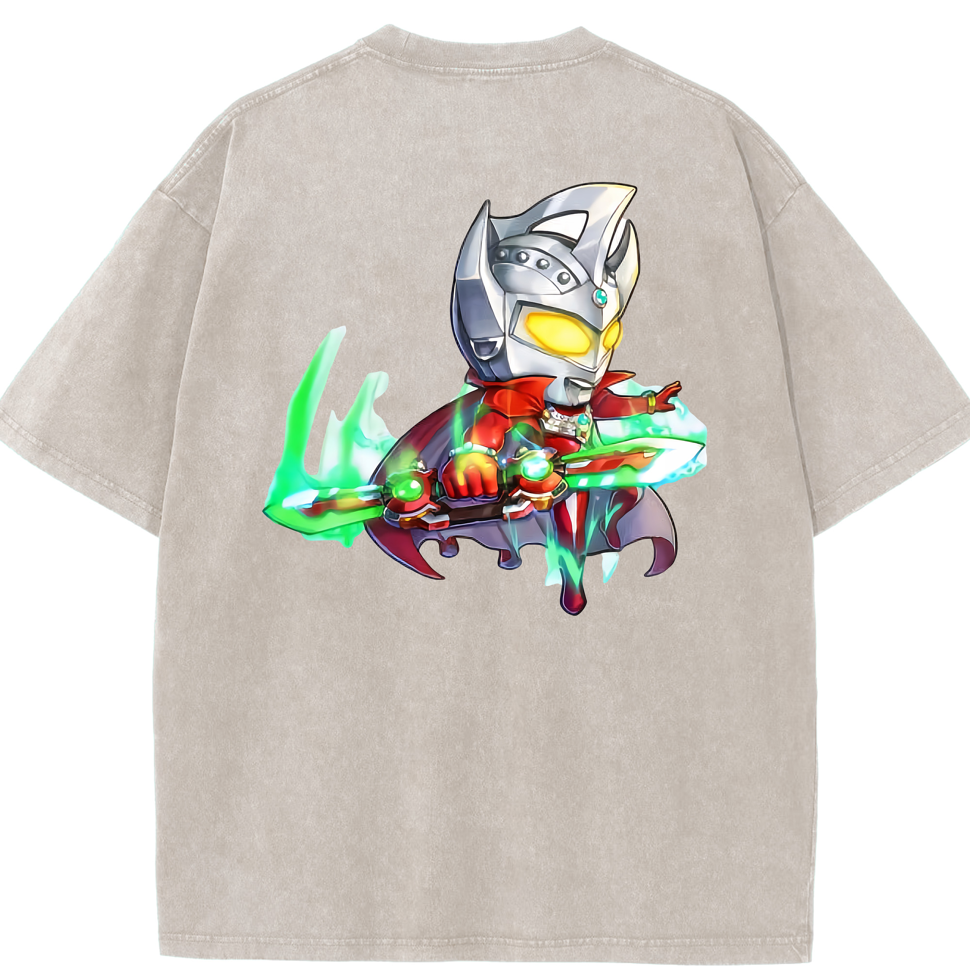 （画像用） ウルトラマン Ultraman 綿100% ヴィンテージ風 半袖Tシャツ（背面プリント）