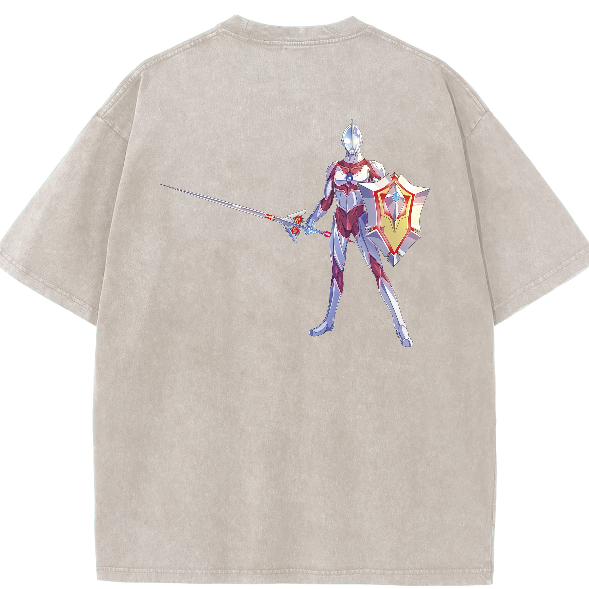 （画像用） ウルトラマン Ultraman 綿100% ヴィンテージ風 半袖Tシャツ（背面プリント）