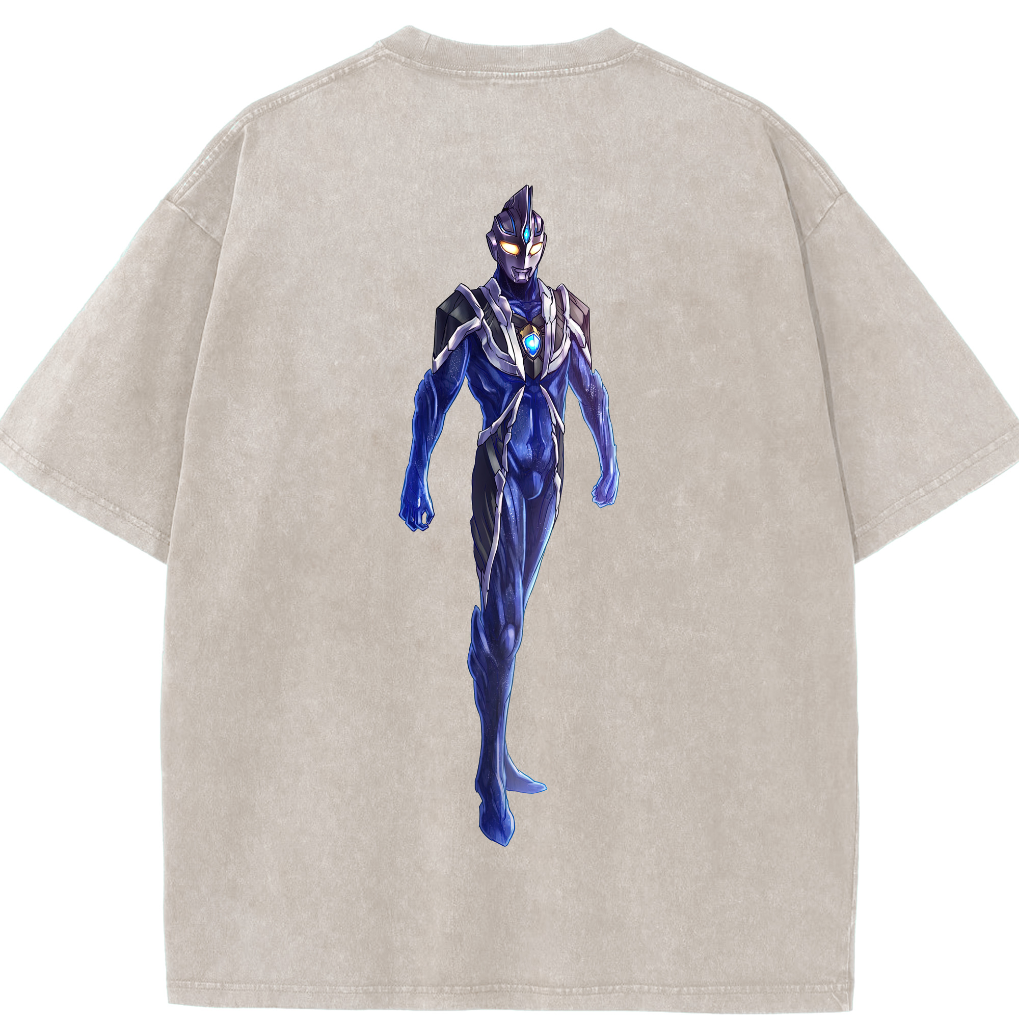 （画像用） ウルトラマン Ultraman 綿100% ヴィンテージ風 半袖Tシャツ（背面プリント）