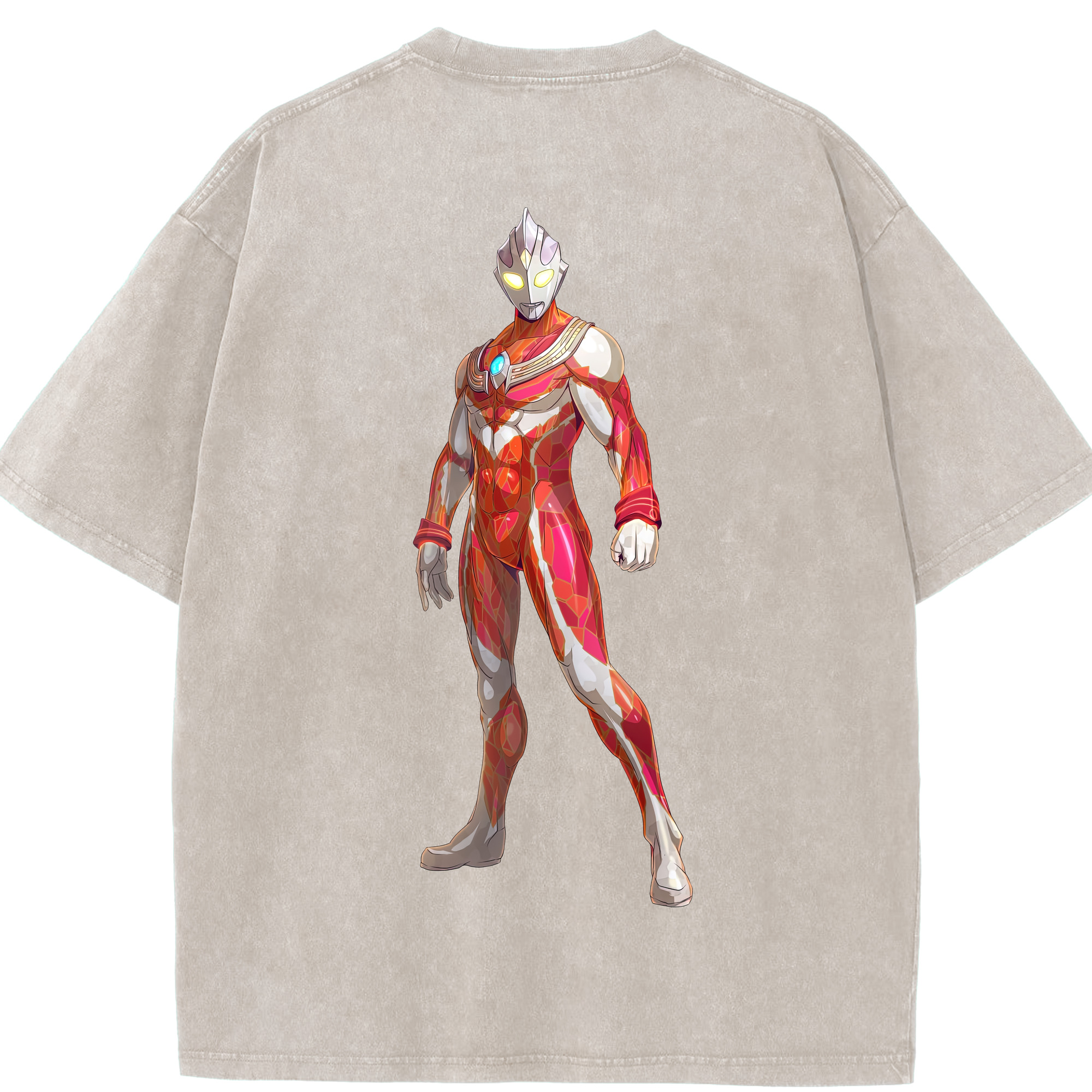 （画像用） ウルトラマン Ultraman 綿100% ヴィンテージ風 半袖Tシャツ（背面プリント）