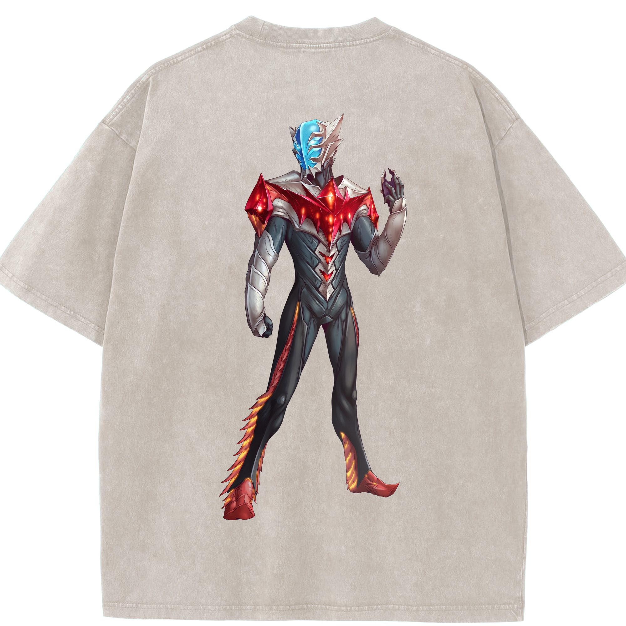 （画像用） ウルトラマン Ultraman 綿100% ヴィンテージ風 半袖Tシャツ（背面プリント）