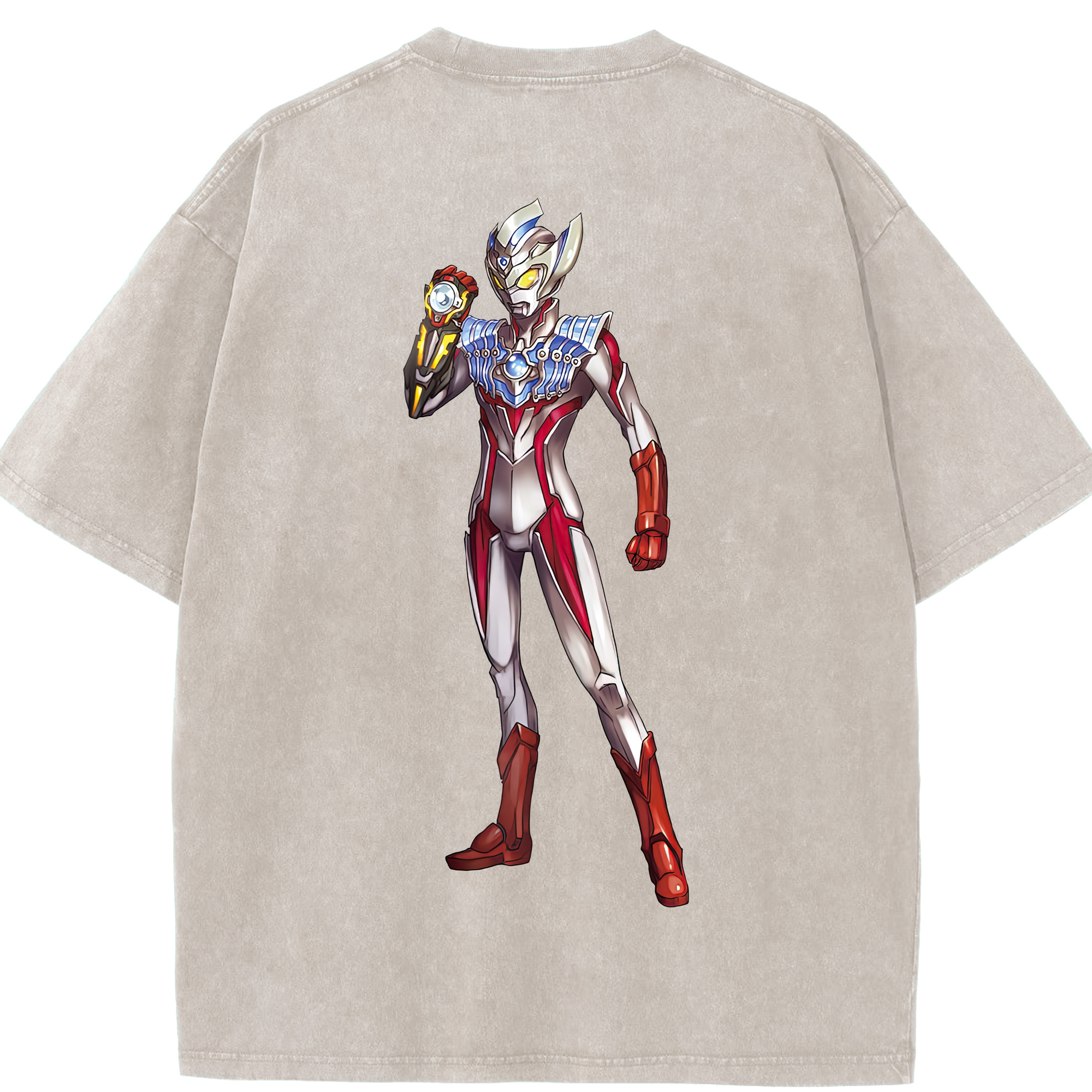（画像用） ウルトラマン Ultraman 綿100% ヴィンテージ風 半袖Tシャツ（背面プリント）