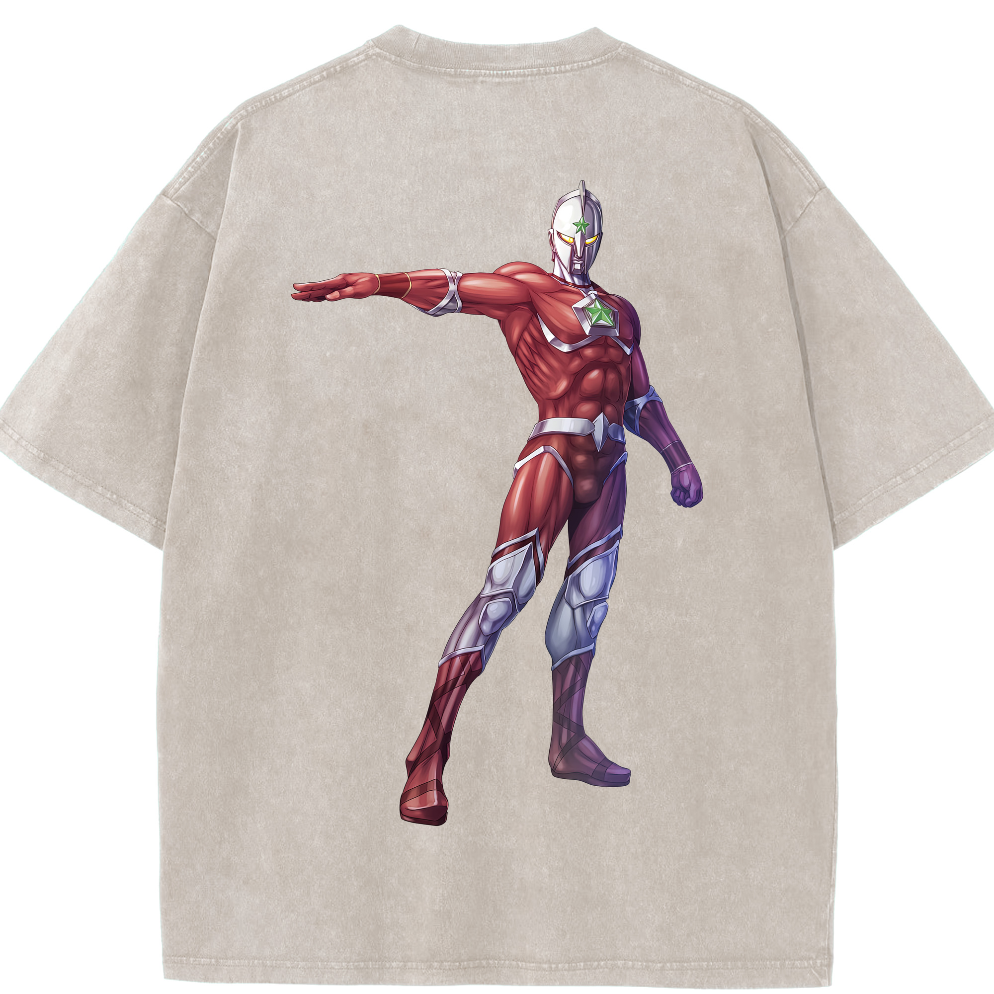 （画像用） ウルトラマン Ultraman 綿100% ヴィンテージ風 半袖Tシャツ（背面プリント）