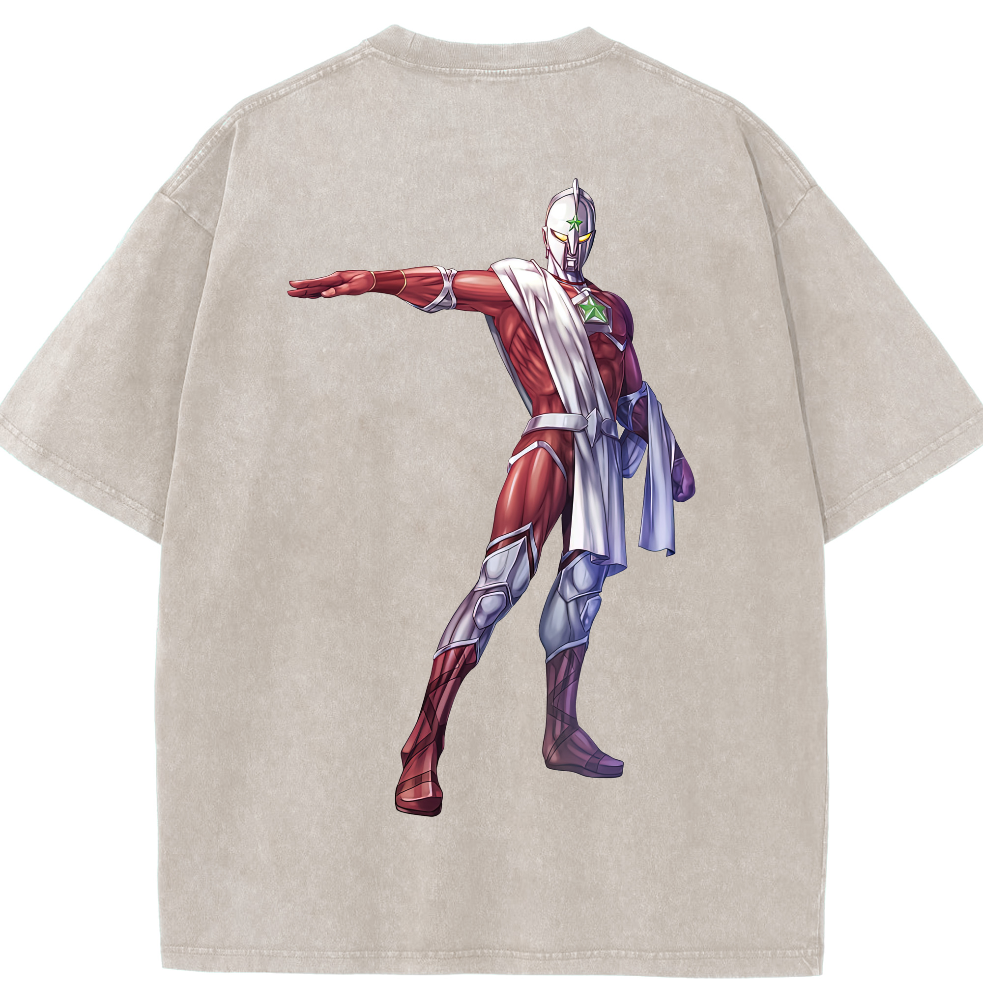 （画像用） ウルトラマン Ultraman 綿100% ヴィンテージ風 半袖Tシャツ（背面プリント）