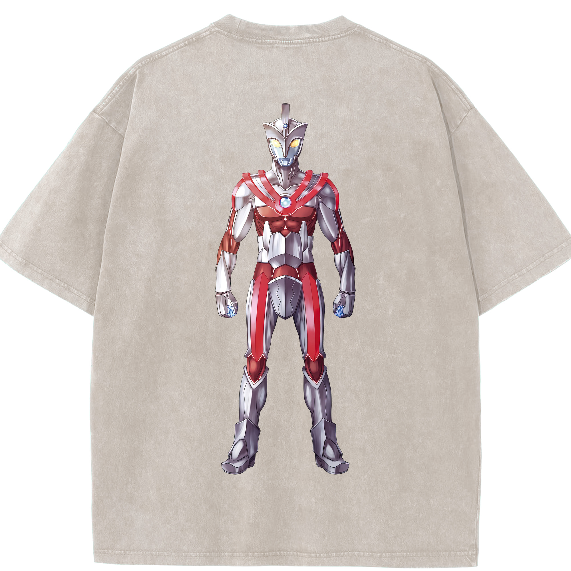 （画像用） ウルトラマン Ultraman 綿100% ヴィンテージ風 半袖Tシャツ（背面プリント）