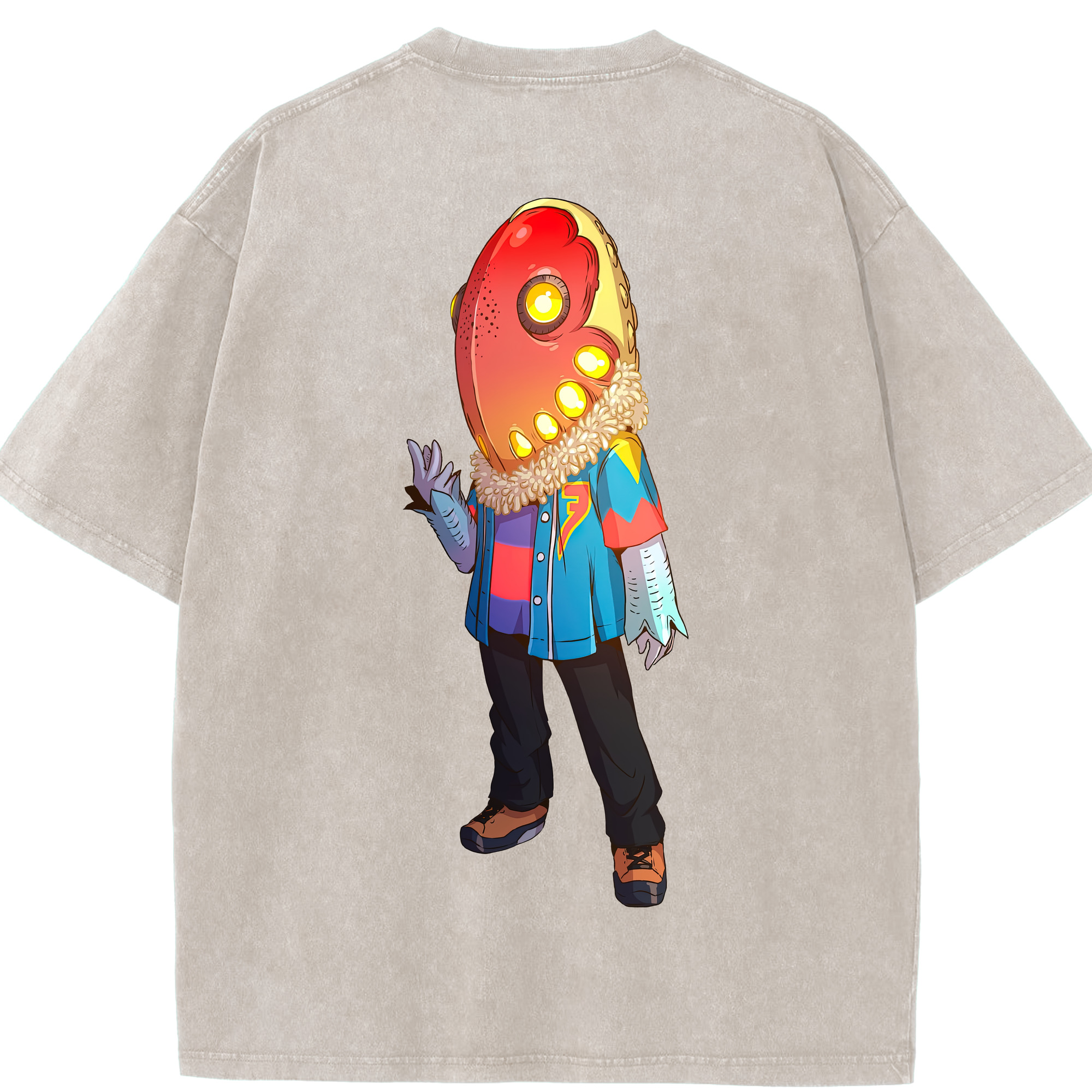 （画像用） ウルトラマン Ultraman 綿100% ヴィンテージ風 半袖Tシャツ（背面プリント）