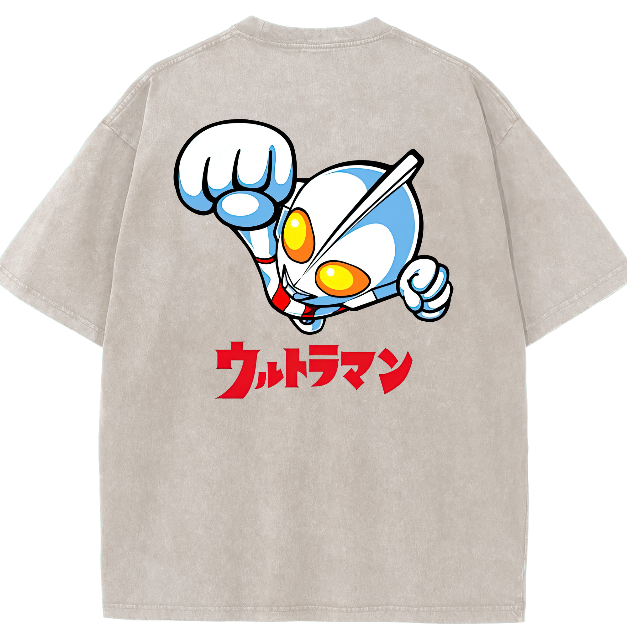 （画像用） ウルトラマン Ultraman 綿100% ヴィンテージ風 半袖Tシャツ（背面プリント）