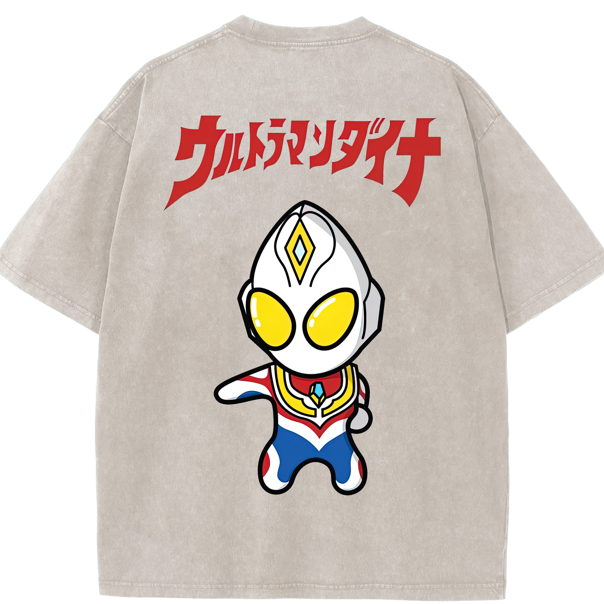 （画像用） ウルトラマン Ultraman 綿100% ヴィンテージ風 半袖Tシャツ（背面プリント）