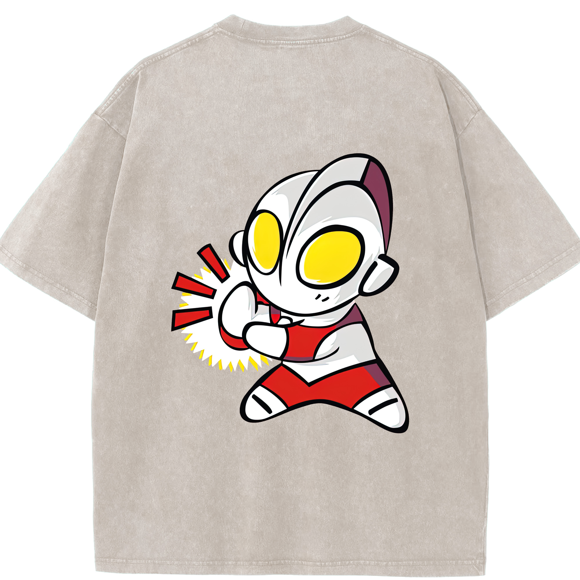 （画像用） ウルトラマン Ultraman 綿100% ヴィンテージ風 半袖Tシャツ（背面プリント）