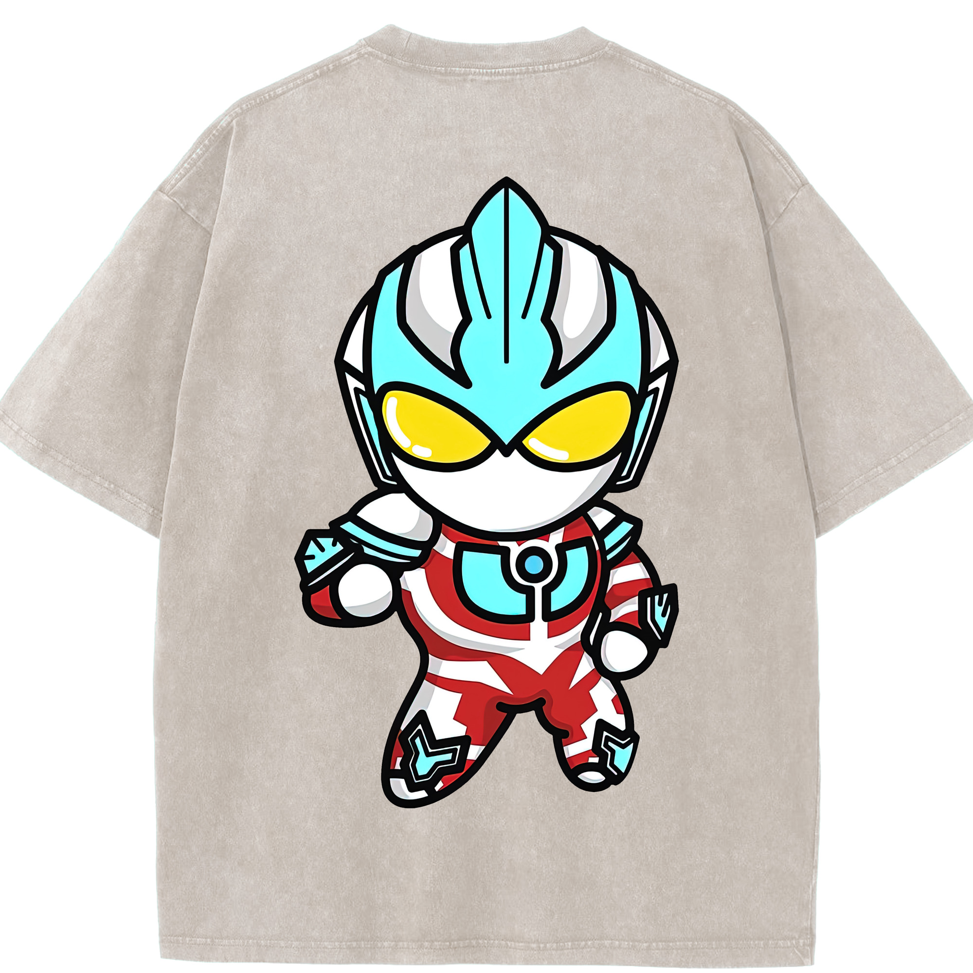 （画像用） ウルトラマン Ultraman 綿100% ヴィンテージ風 半袖Tシャツ（背面プリント）