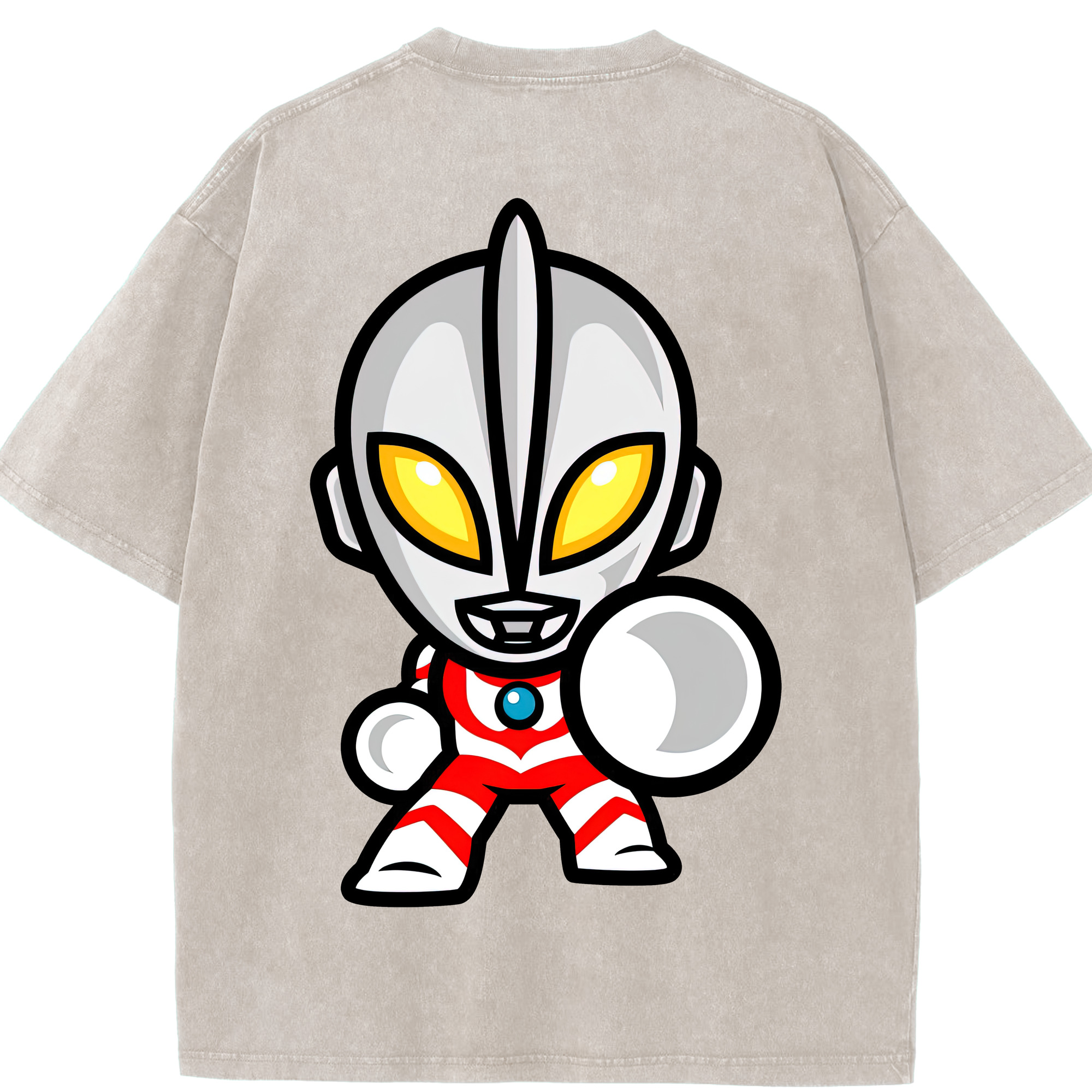 （画像用） ウルトラマン Ultraman 綿100% ヴィンテージ風 半袖Tシャツ（背面プリント）