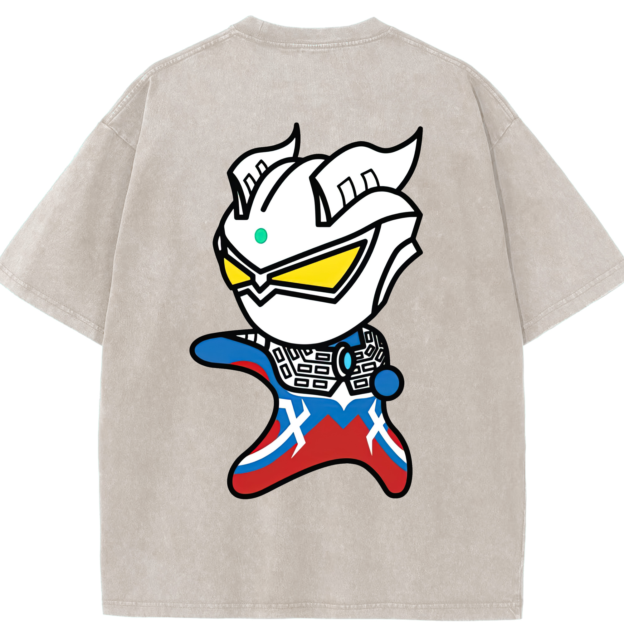 （画像用） ウルトラマン Ultraman 綿100% ヴィンテージ風 半袖Tシャツ（背面プリント）