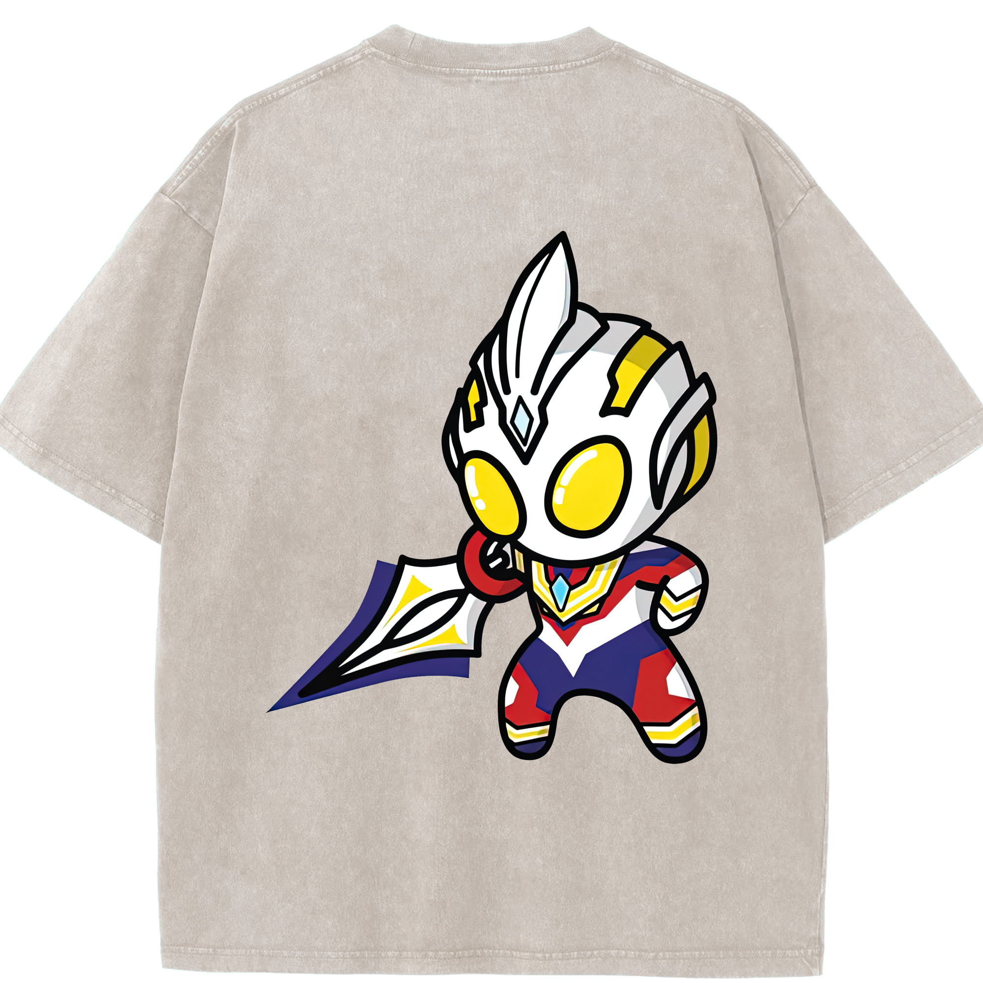 （画像用） ウルトラマン Ultraman 綿100% ヴィンテージ風 半袖Tシャツ（背面プリント）