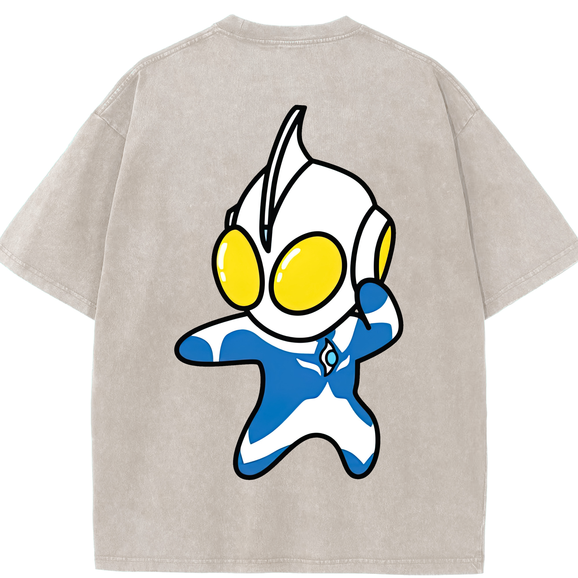 （画像用） ウルトラマン Ultraman 綿100% ヴィンテージ風 半袖Tシャツ（背面プリント）