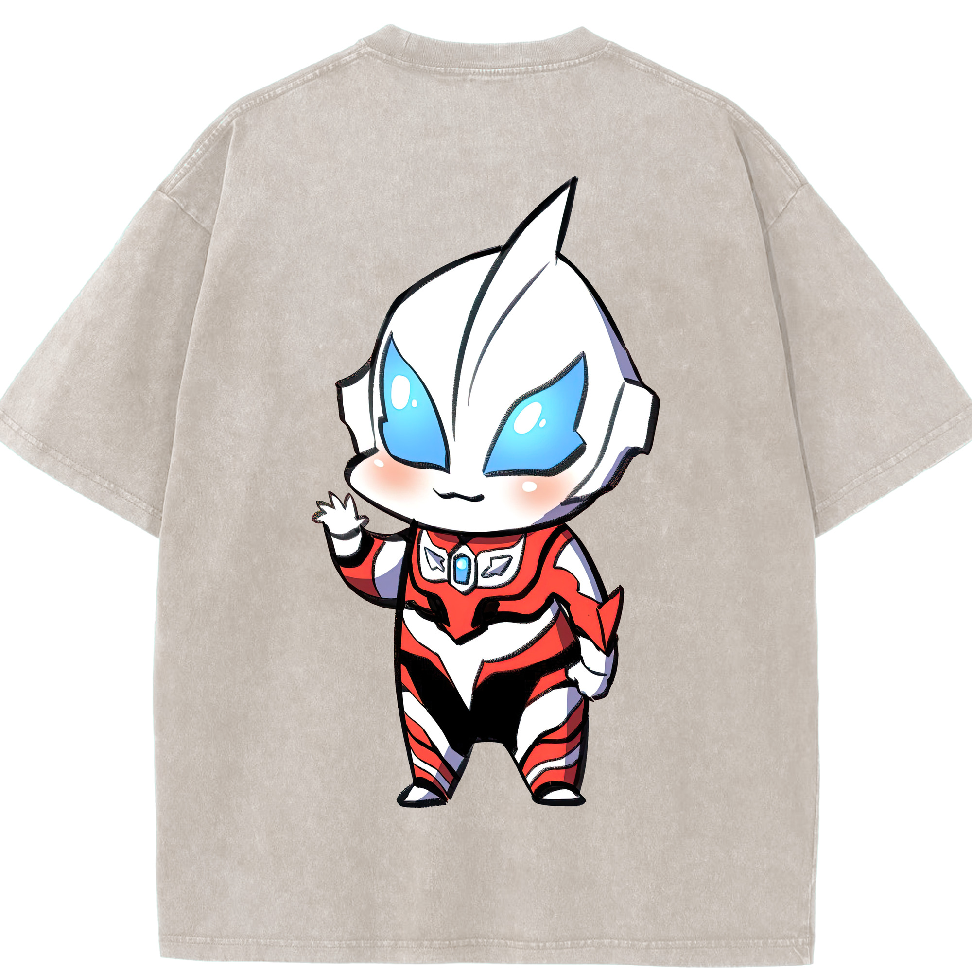 （画像用） ウルトラマン Ultraman 綿100% ヴィンテージ風 半袖Tシャツ（背面プリント）