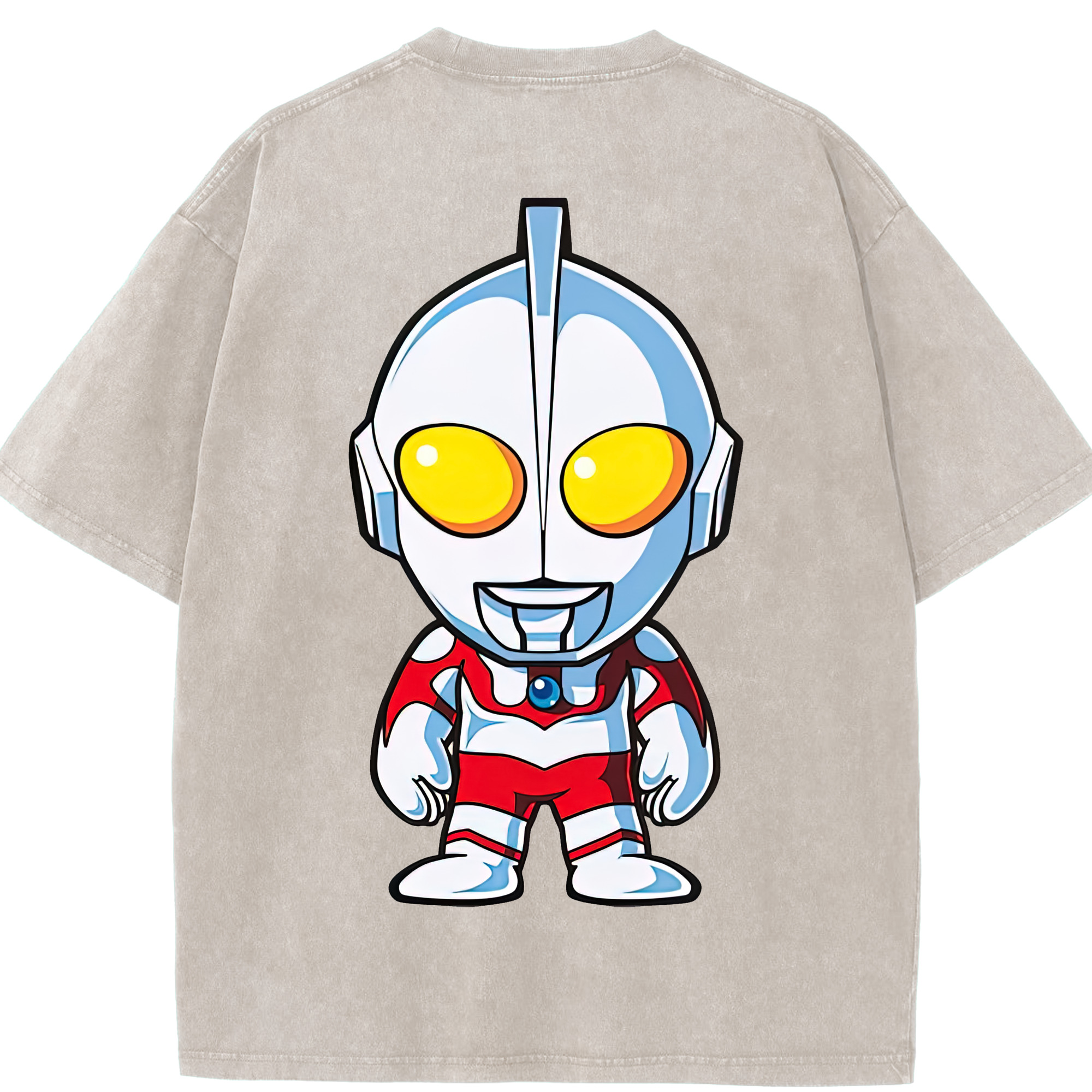 （画像用） ウルトラマン Ultraman 綿100% ヴィンテージ風 半袖Tシャツ（背面プリント）
