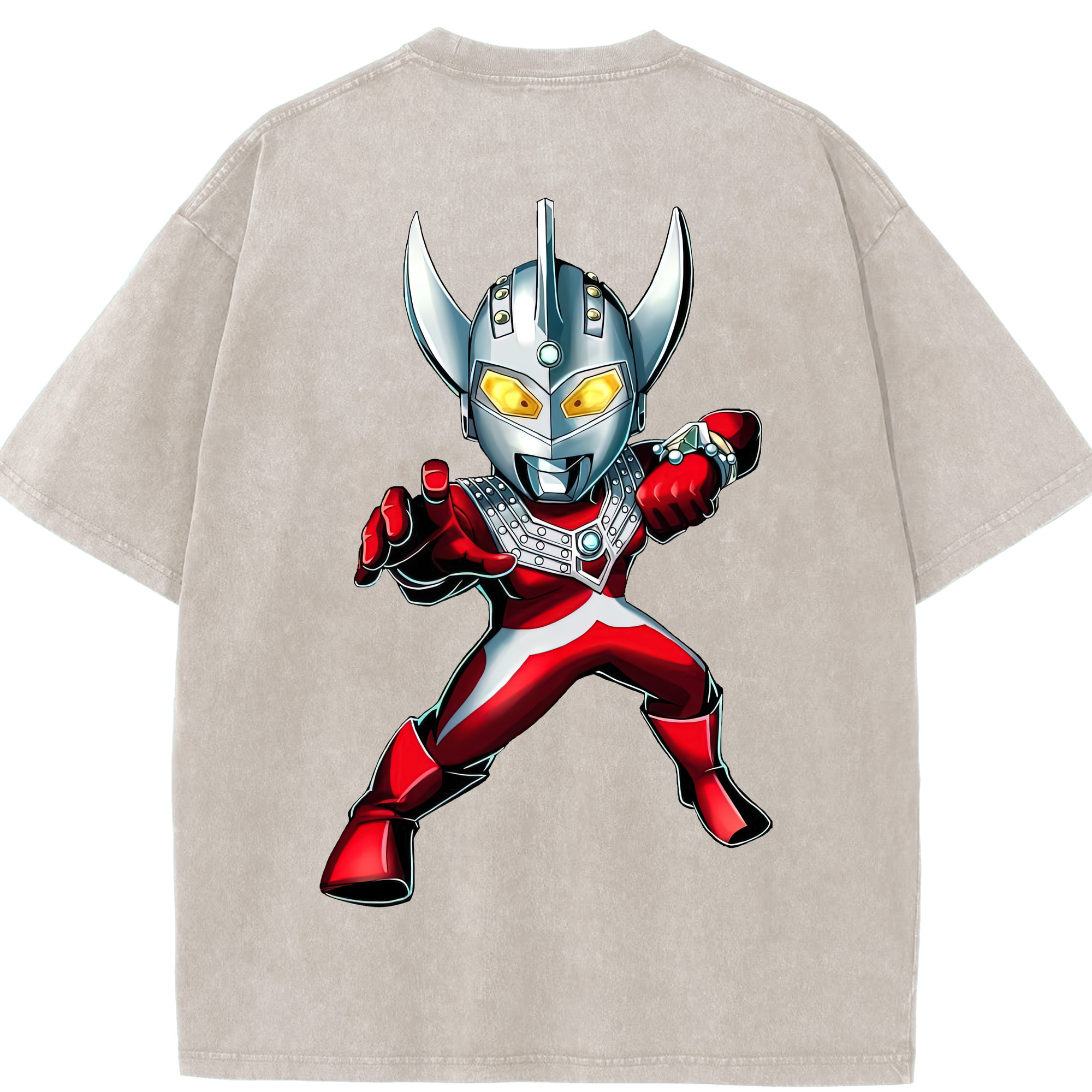 （画像用） ウルトラマン Ultraman 綿100% ヴィンテージ風 半袖Tシャツ（背面プリント）