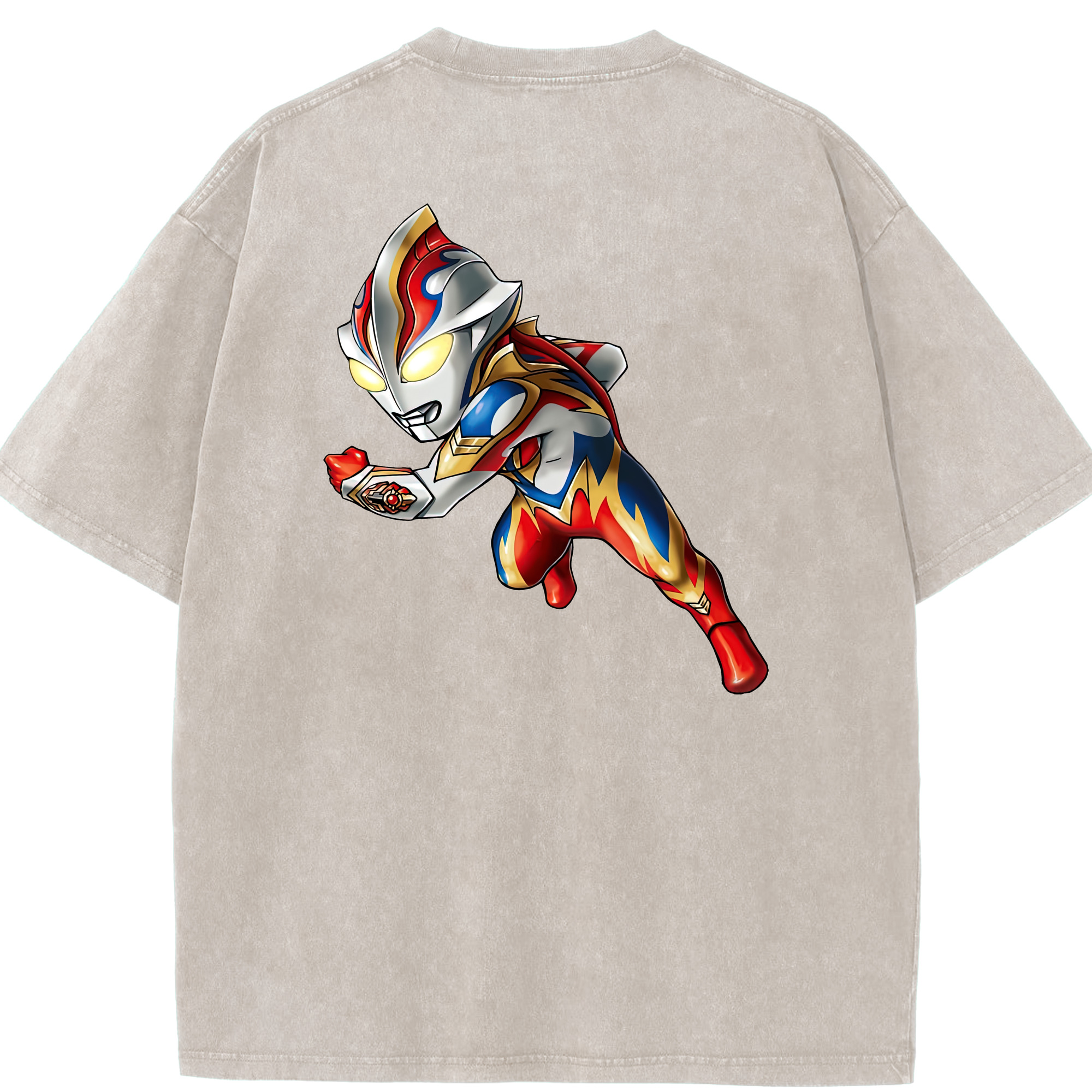 （画像用） ウルトラマン Ultraman 綿100% ヴィンテージ風 半袖Tシャツ（背面プリント）