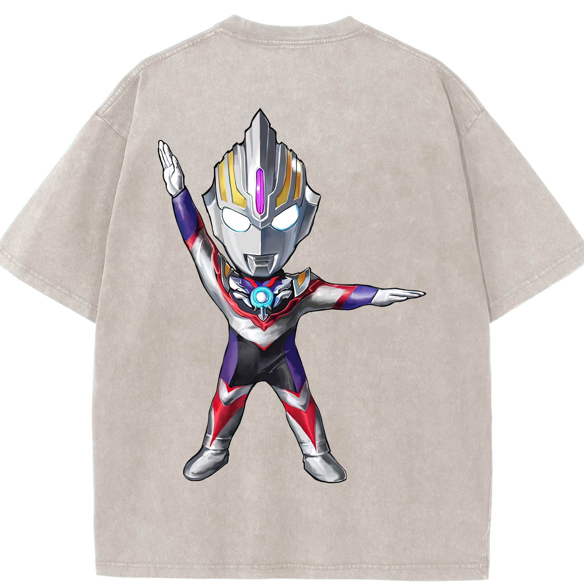 （画像用） ウルトラマン Ultraman 綿100% ヴィンテージ風 半袖Tシャツ（背面プリント）