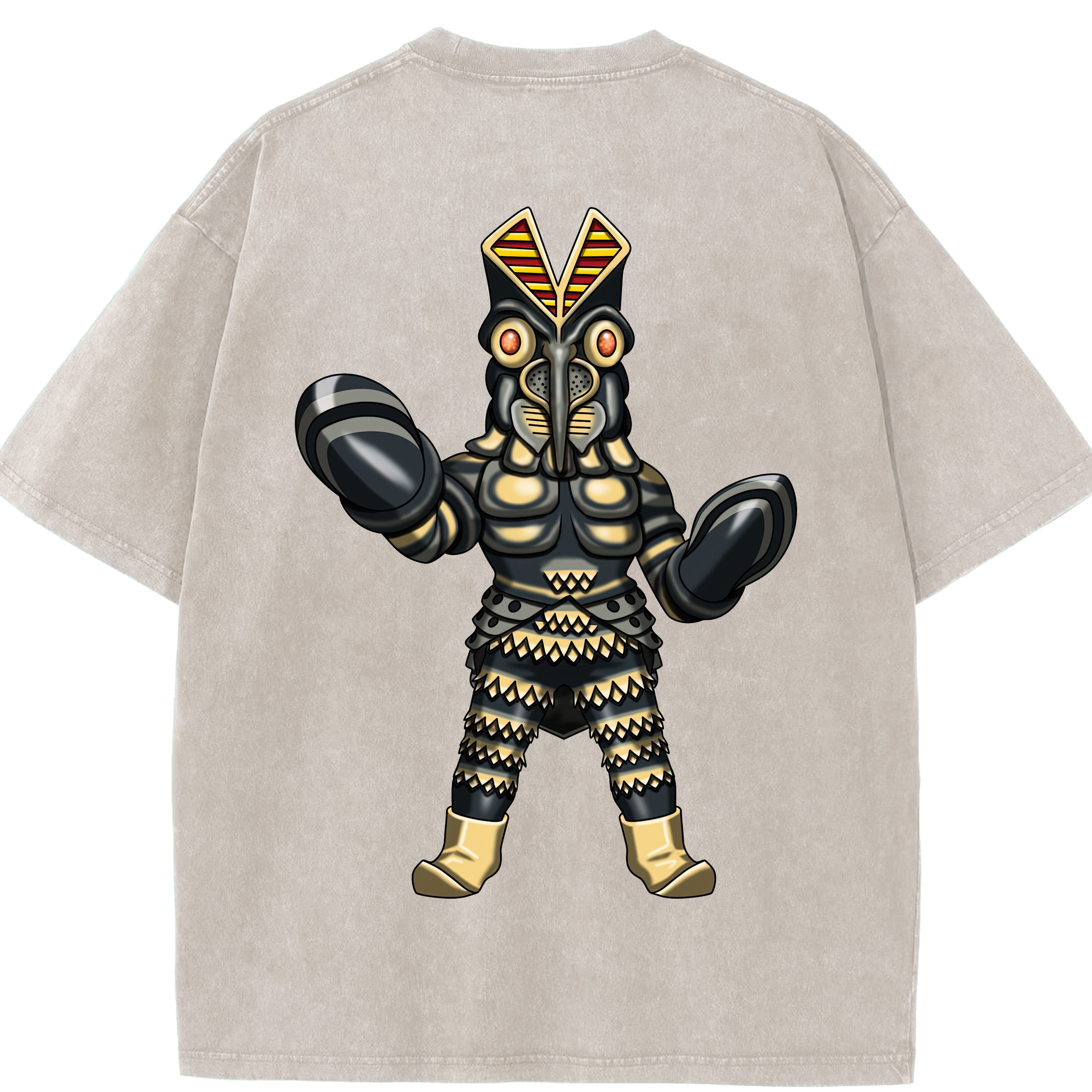 （画像用） ウルトラマン Ultraman 綿100% ヴィンテージ風 半袖Tシャツ（背面プリント）