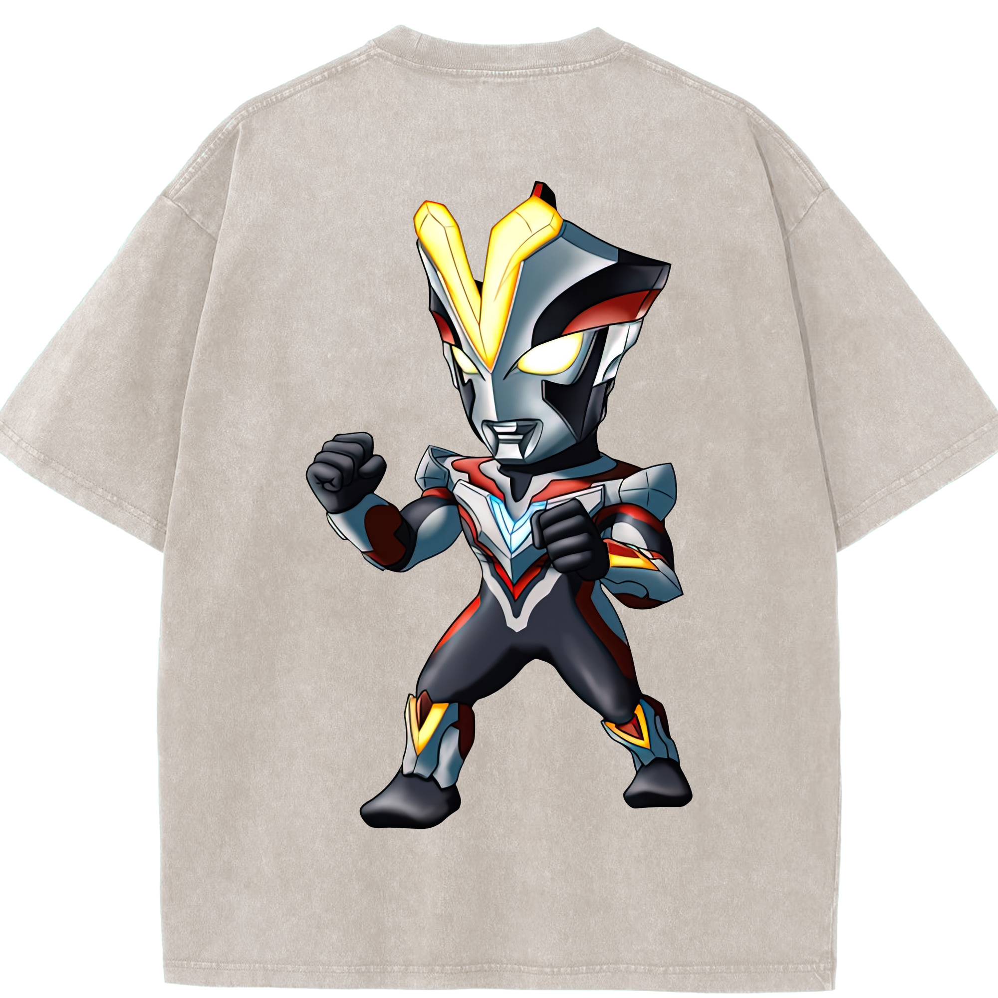 （画像用） ウルトラマン Ultraman 綿100% ヴィンテージ風 半袖Tシャツ（背面プリント）