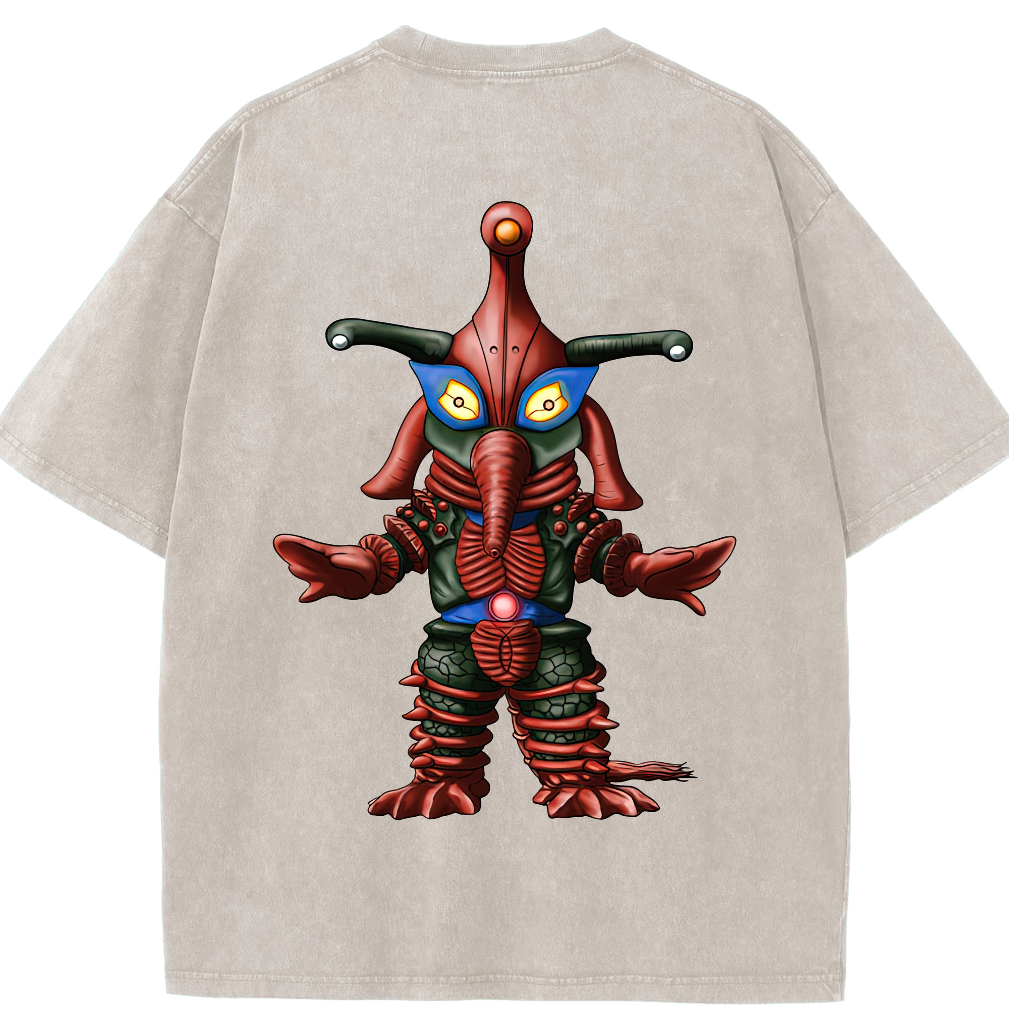（画像用） ウルトラマン Ultraman 綿100% ヴィンテージ風 半袖Tシャツ（背面プリント）