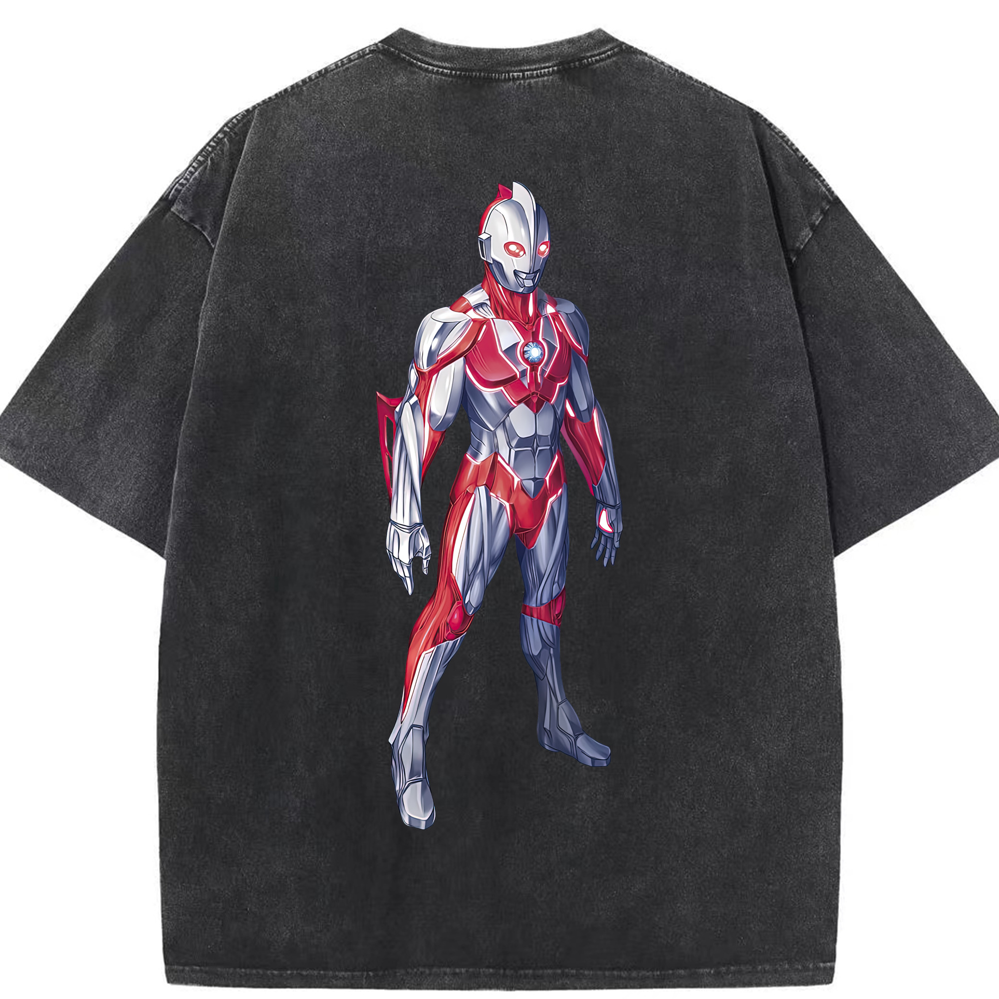 （画像用） ウルトラマン Ultraman 綿100% ヴィンテージ風 半袖Tシャツ（背面プリント）