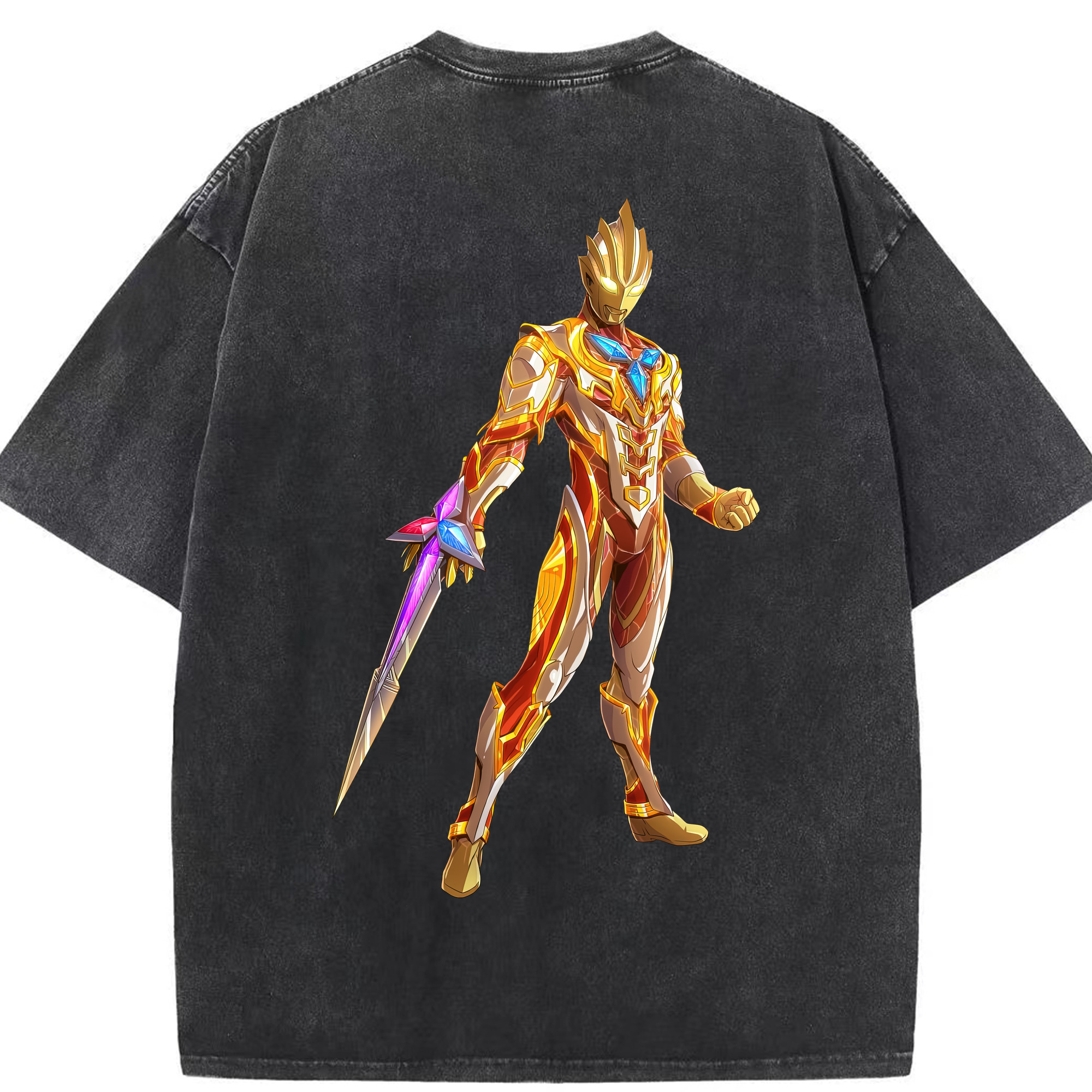 （画像用） ウルトラマン Ultraman 綿100% ヴィンテージ風 半袖Tシャツ（背面プリント）