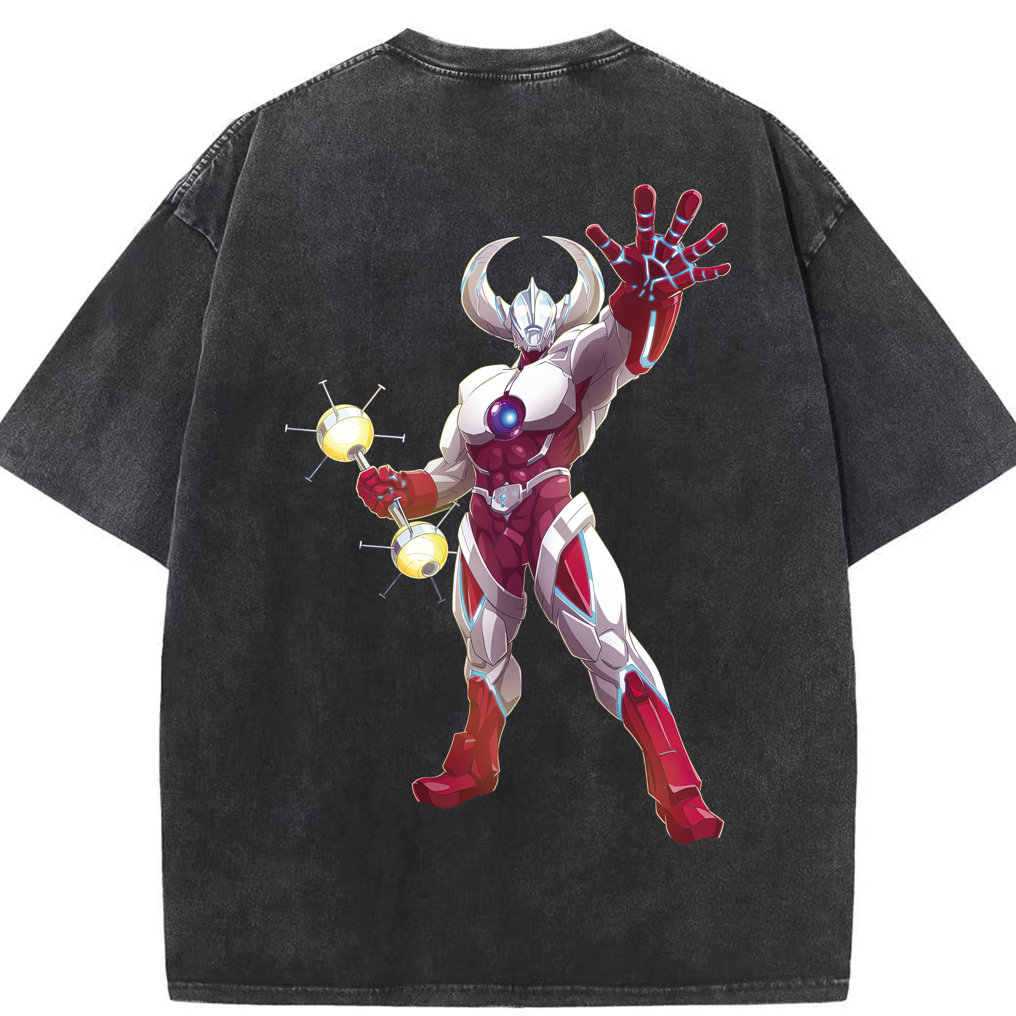 （画像用） ウルトラマン Ultraman 綿100% ヴィンテージ風 半袖Tシャツ（背面プリント）