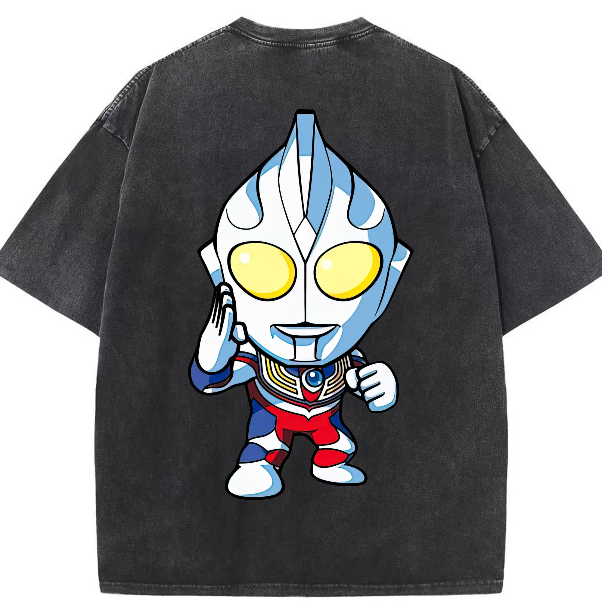 （画像用） ウルトラマン Ultraman 綿100% ヴィンテージ風 半袖Tシャツ（背面プリント）