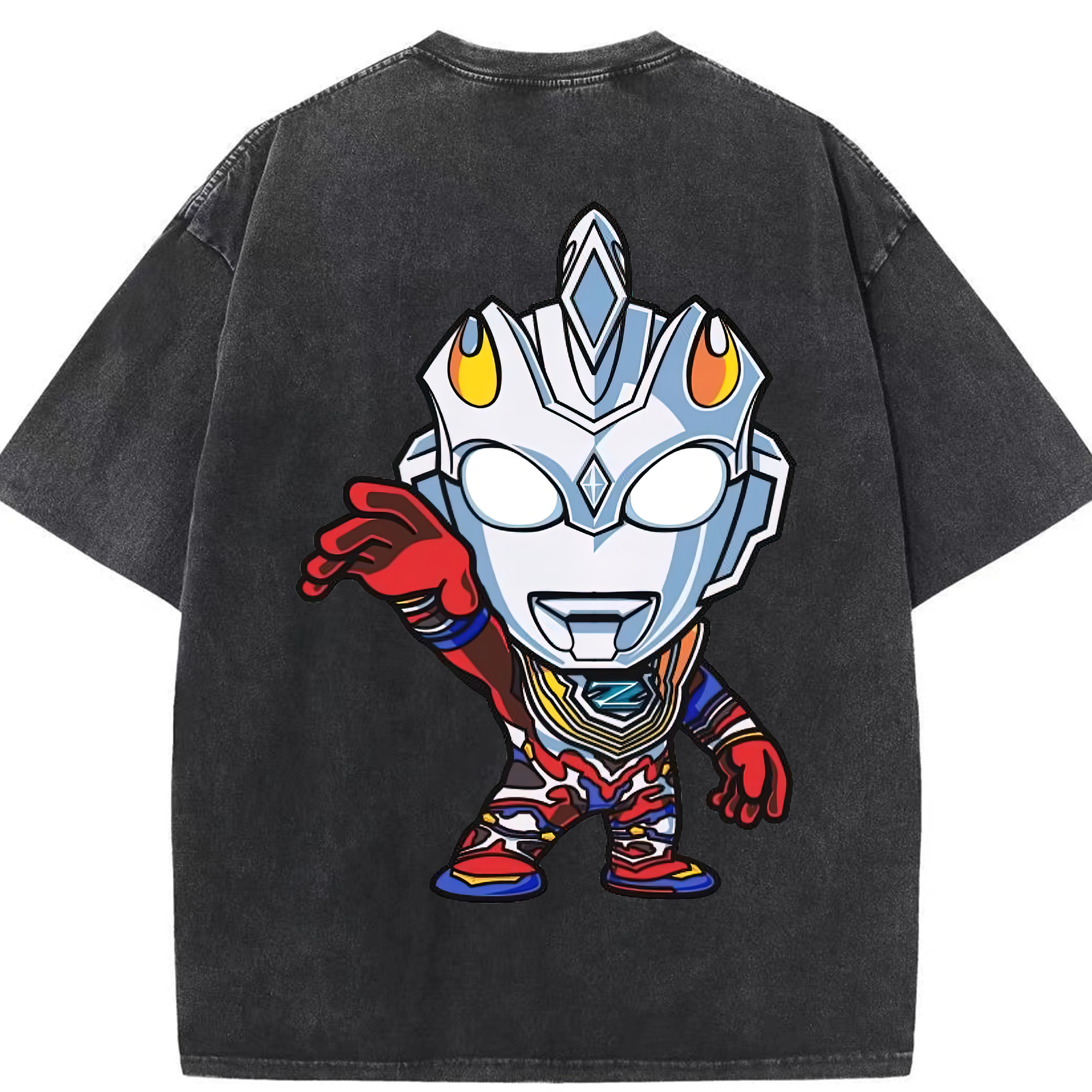 （画像用） ウルトラマン Ultraman 綿100% ヴィンテージ風 半袖Tシャツ（背面プリント）