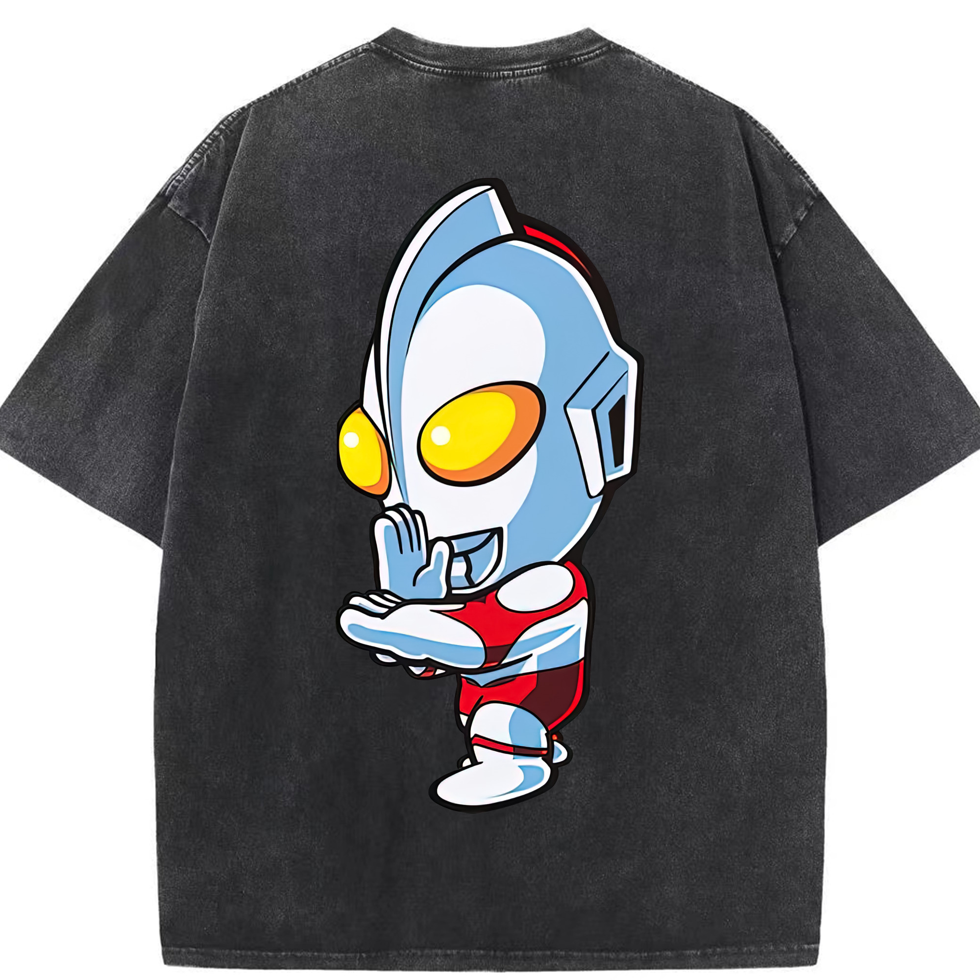 （画像用） ウルトラマン Ultraman 綿100% ヴィンテージ風 半袖Tシャツ（背面プリント）