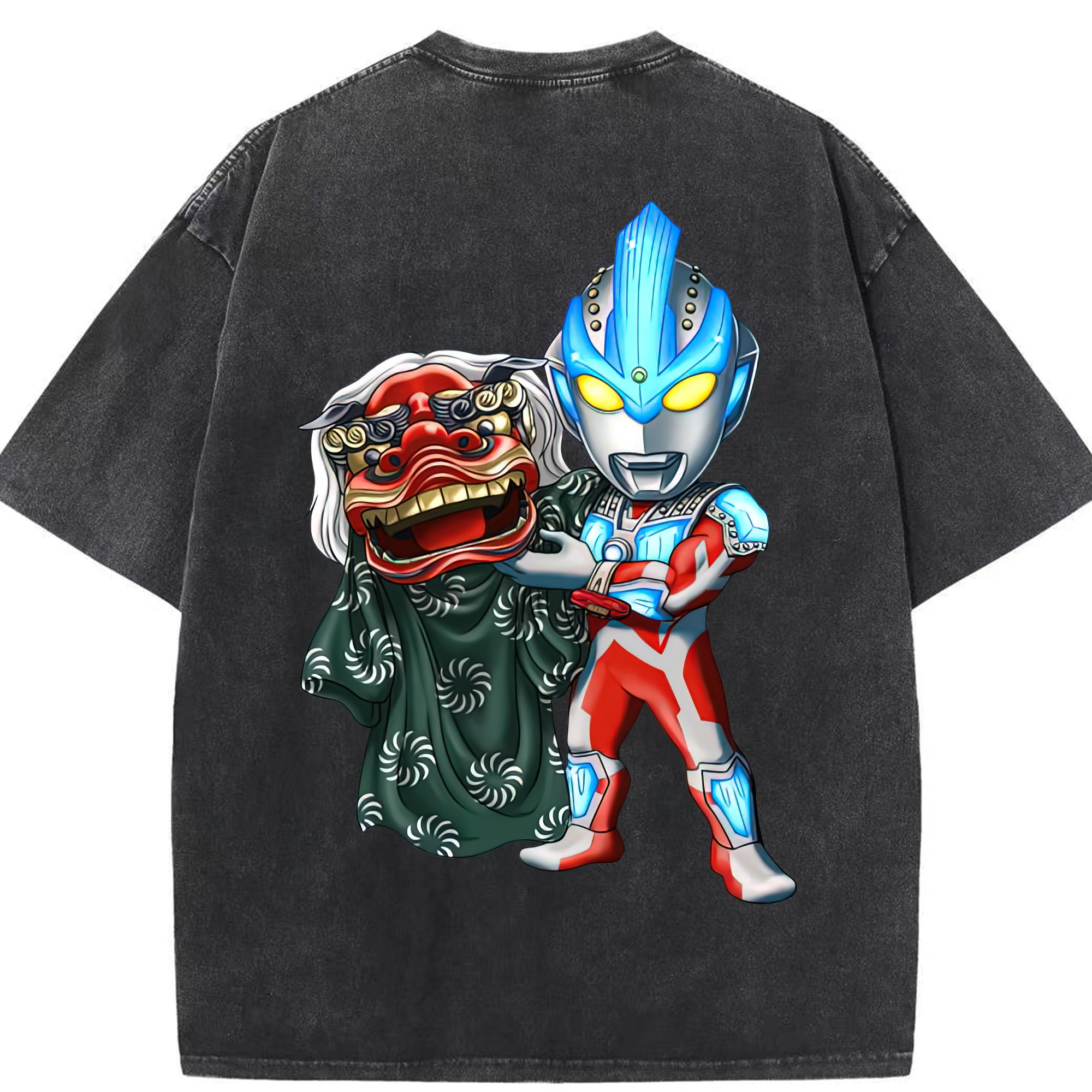 （画像用） ウルトラマン Ultraman 綿100% ヴィンテージ風 半袖Tシャツ（背面プリント）