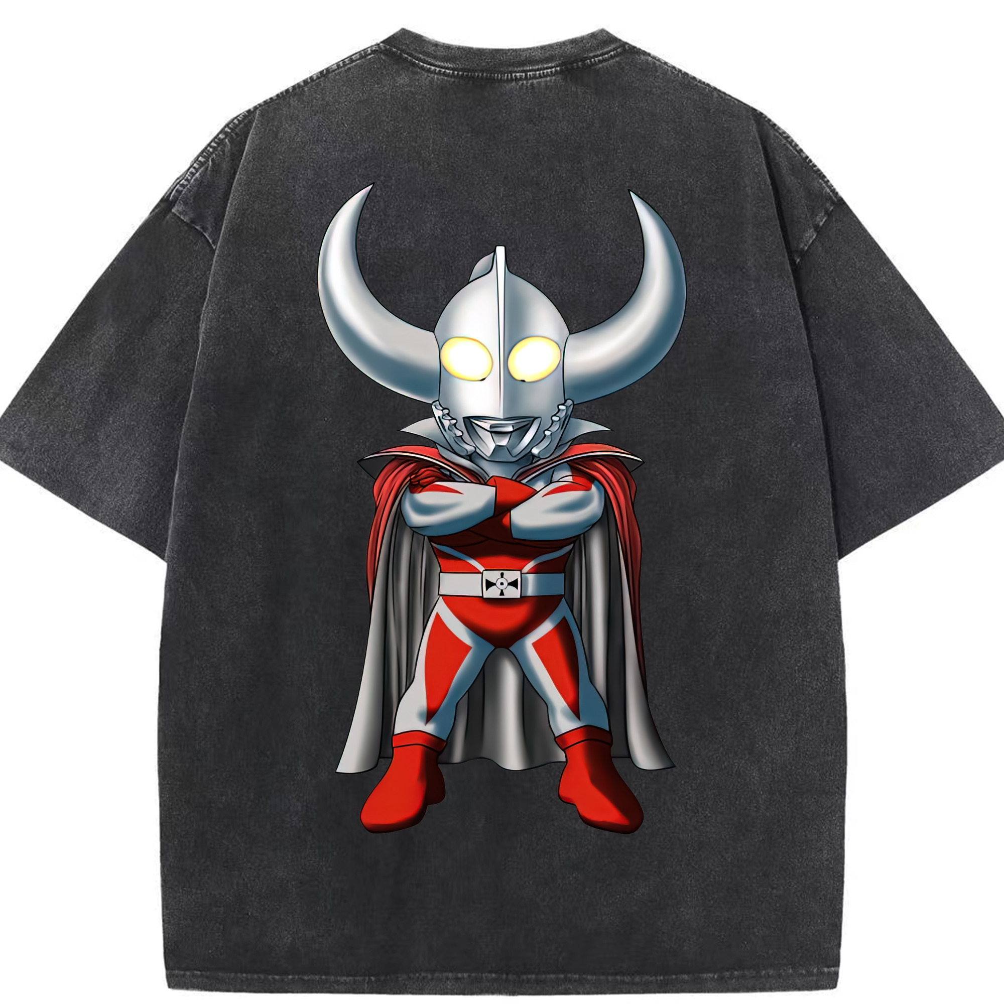 （画像用） ウルトラマン Ultraman 綿100% ヴィンテージ風 半袖Tシャツ（背面プリント）