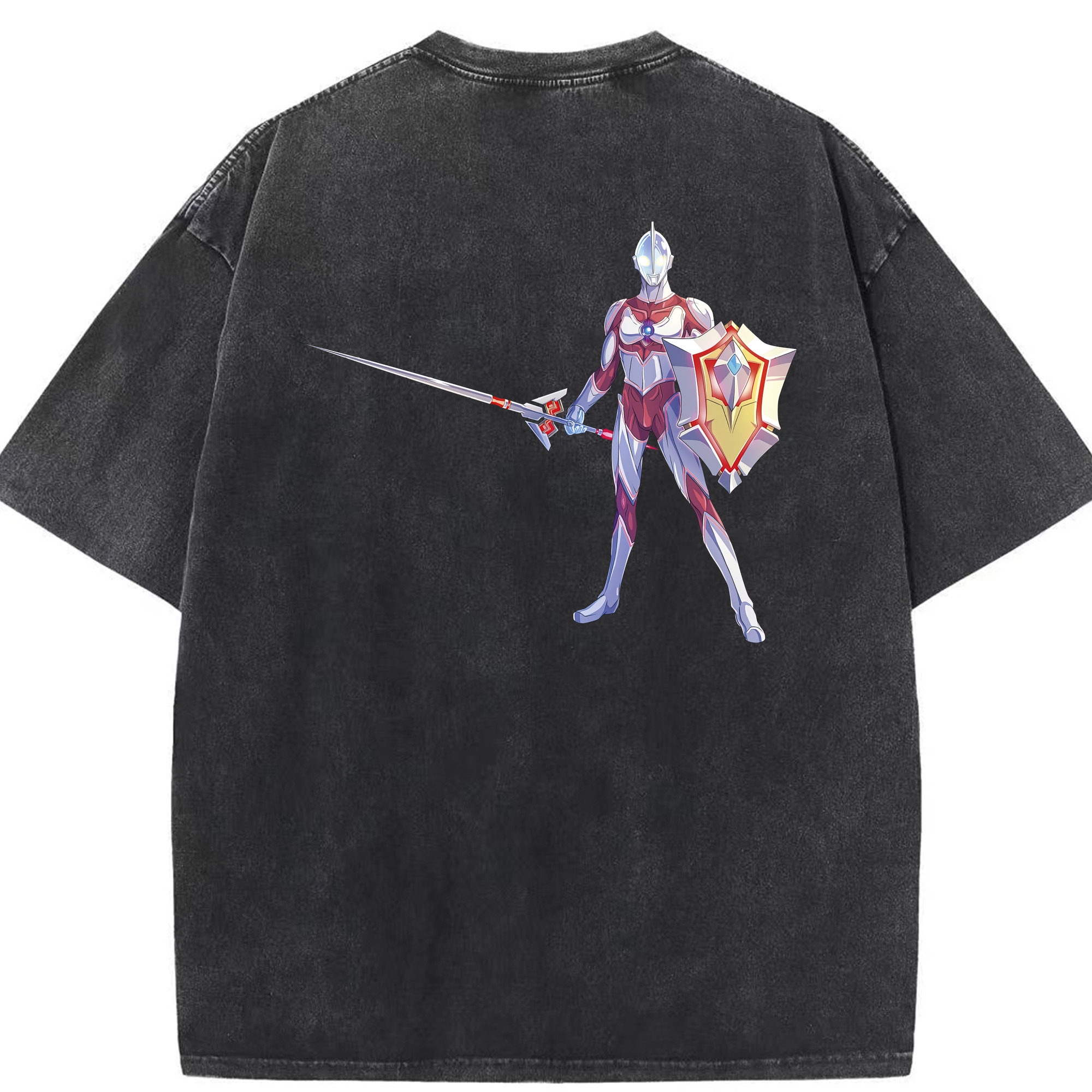（画像用） ウルトラマン Ultraman 綿100% ヴィンテージ風 半袖Tシャツ（背面プリント）