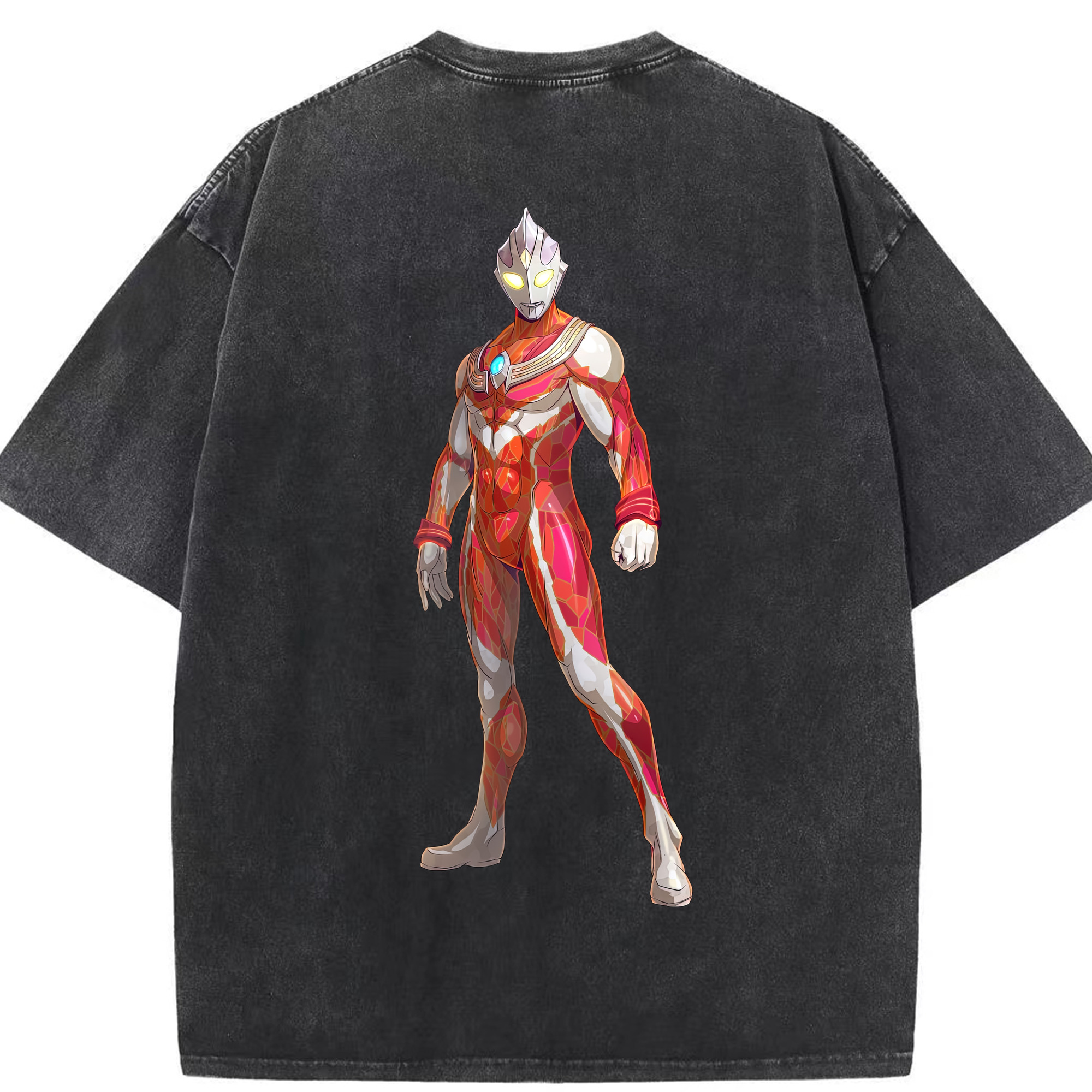 （画像用） ウルトラマン Ultraman 綿100% ヴィンテージ風 半袖Tシャツ（背面プリント）