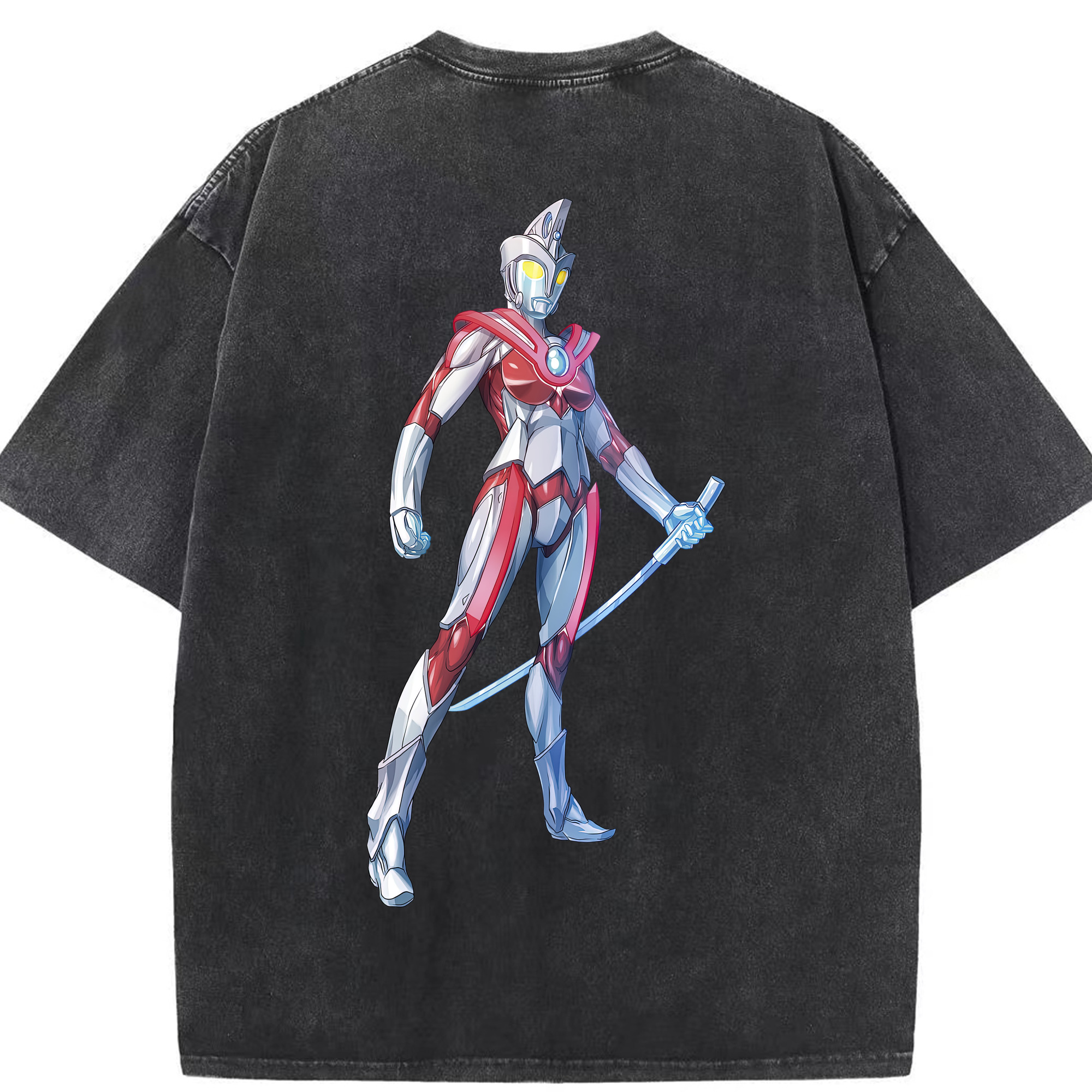 （画像用） ウルトラマン Ultraman 綿100% ヴィンテージ風 半袖Tシャツ（背面プリント）