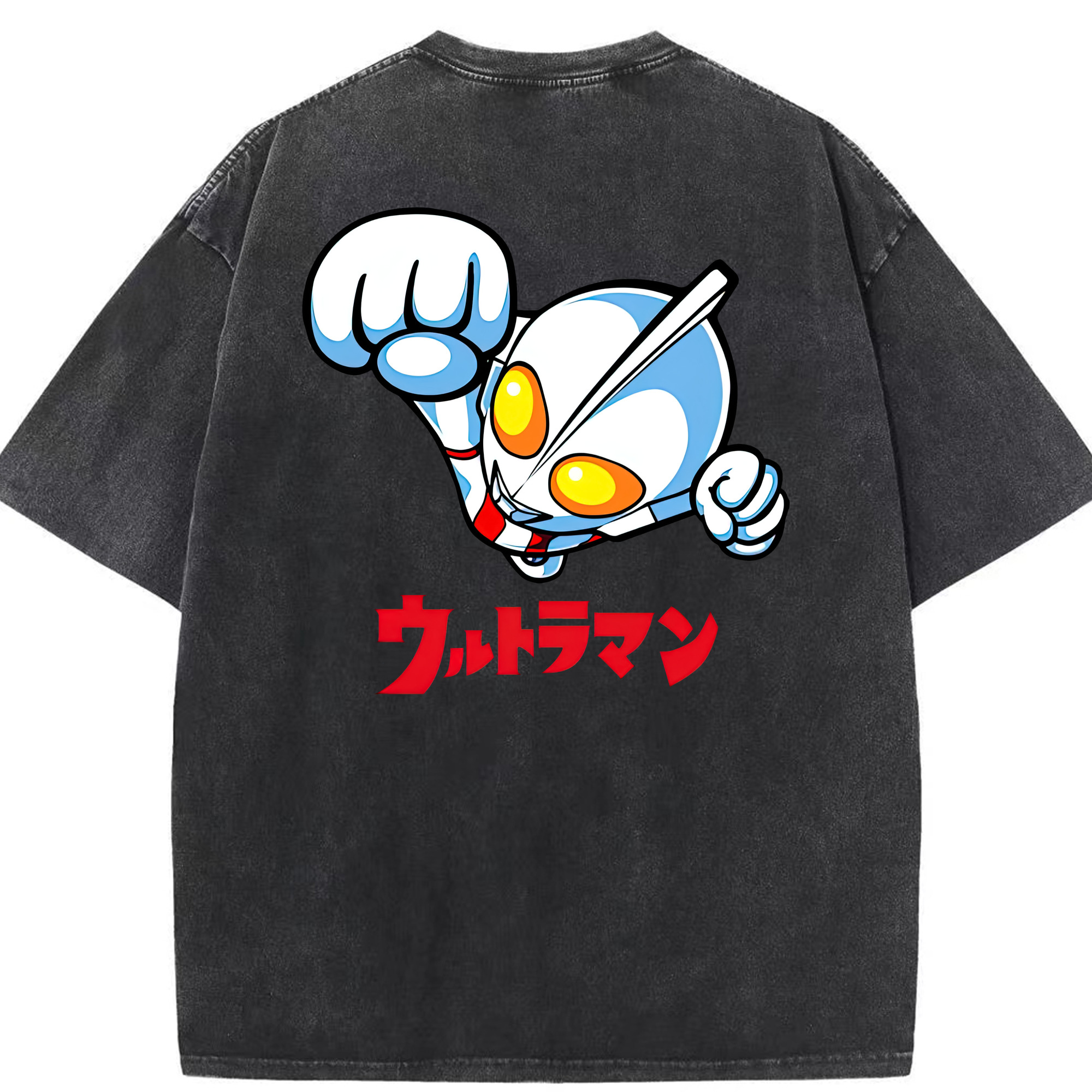 （画像用） ウルトラマン Ultraman 綿100% ヴィンテージ風 半袖Tシャツ（背面プリント）