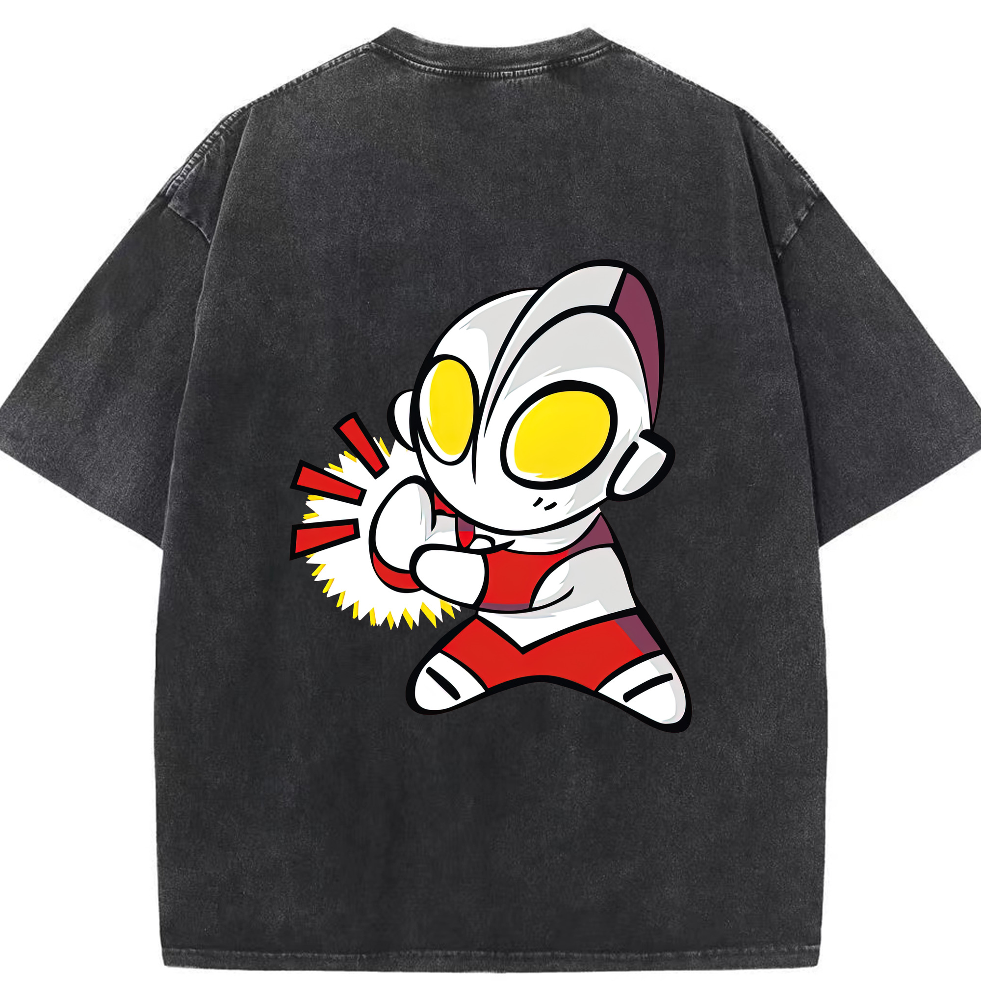 （画像用） ウルトラマン Ultraman 綿100% ヴィンテージ風 半袖Tシャツ（背面プリント）
