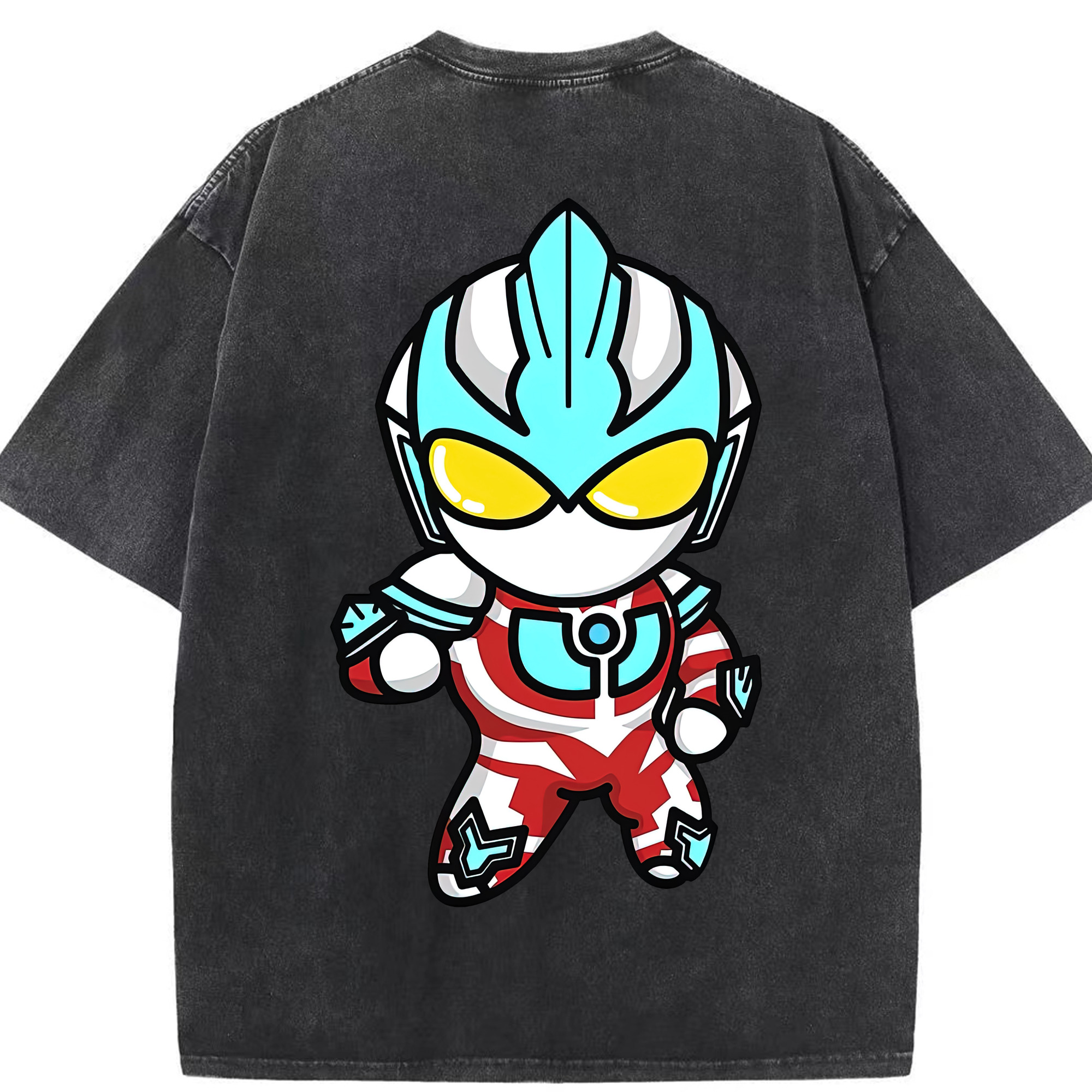 （画像用） ウルトラマン Ultraman 綿100% ヴィンテージ風 半袖Tシャツ（背面プリント）