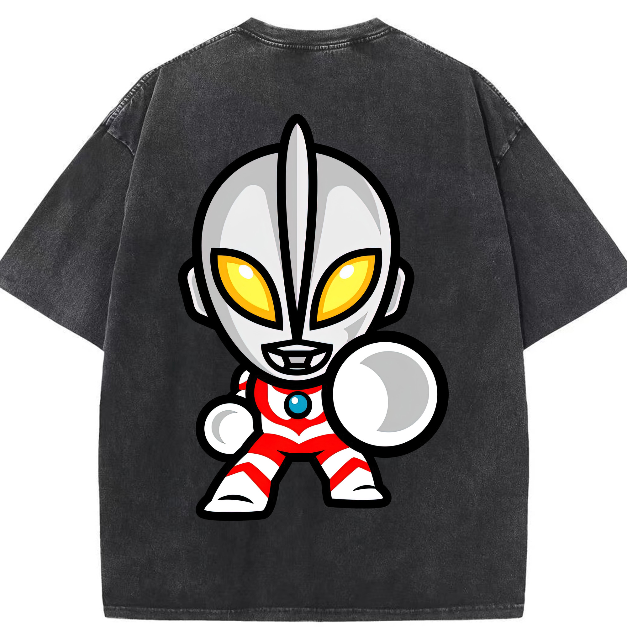（画像用） ウルトラマン Ultraman 綿100% ヴィンテージ風 半袖Tシャツ（背面プリント）