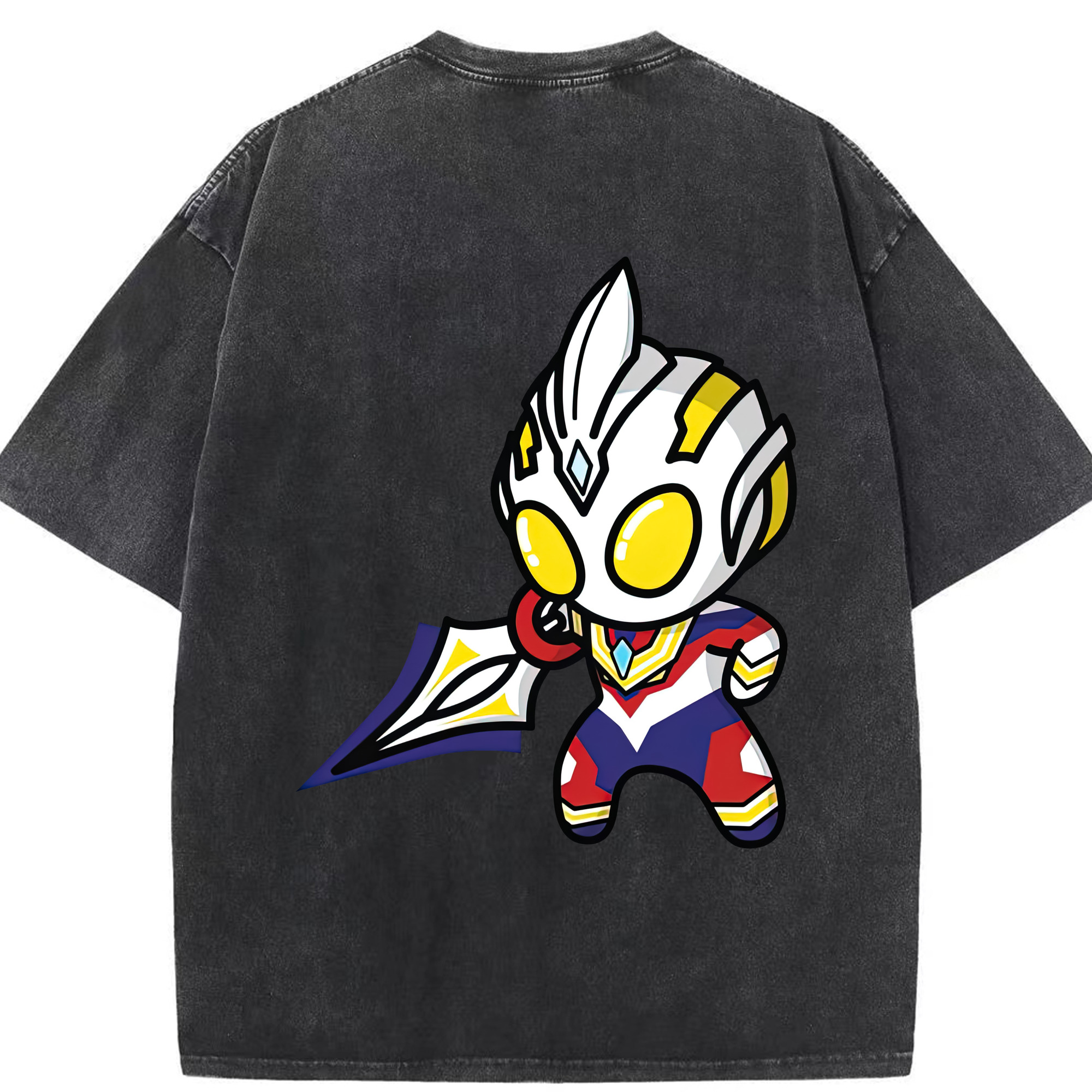 （画像用） ウルトラマン Ultraman 綿100% ヴィンテージ風 半袖Tシャツ（背面プリント）