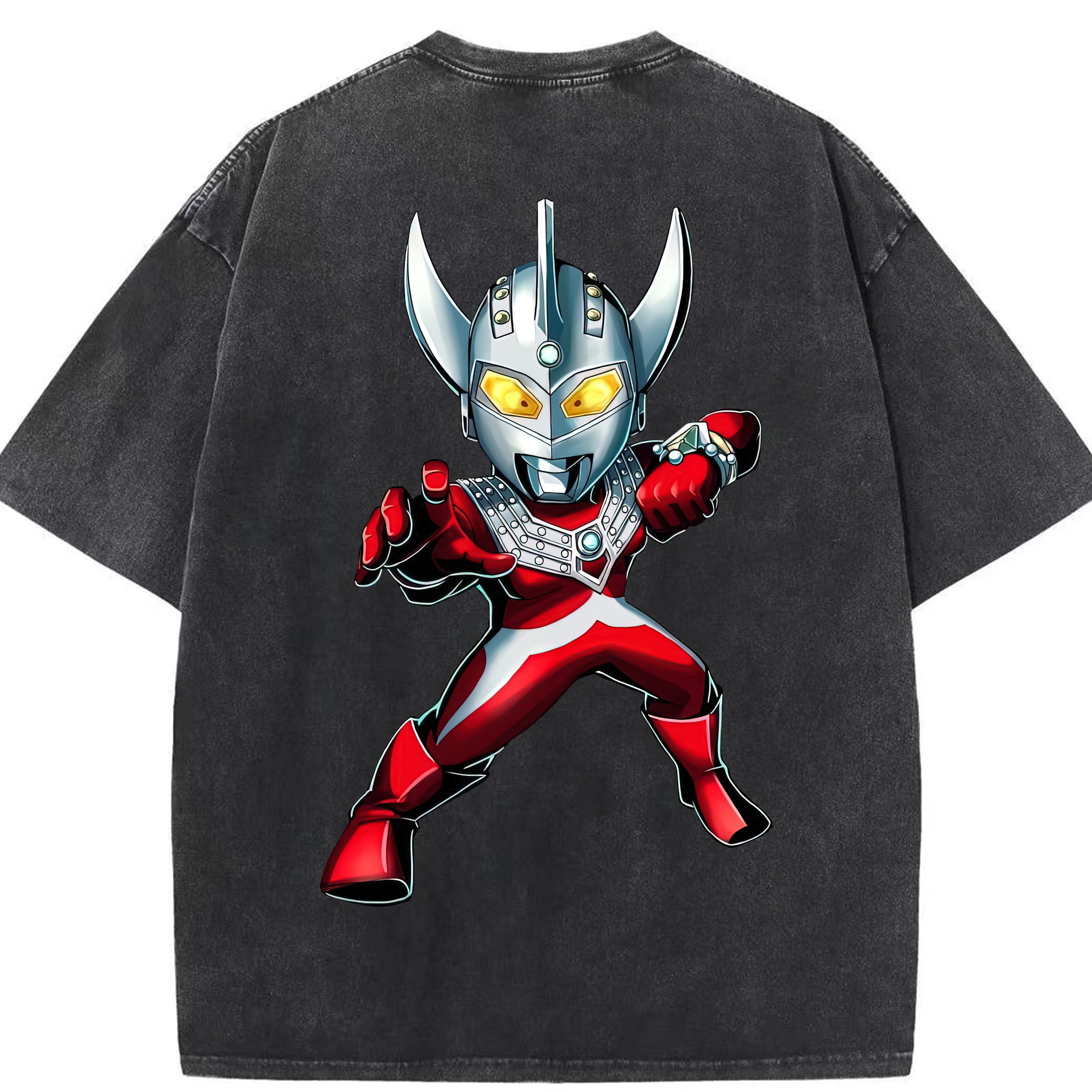 （画像用） ウルトラマン Ultraman 綿100% ヴィンテージ風 半袖Tシャツ（背面プリント）